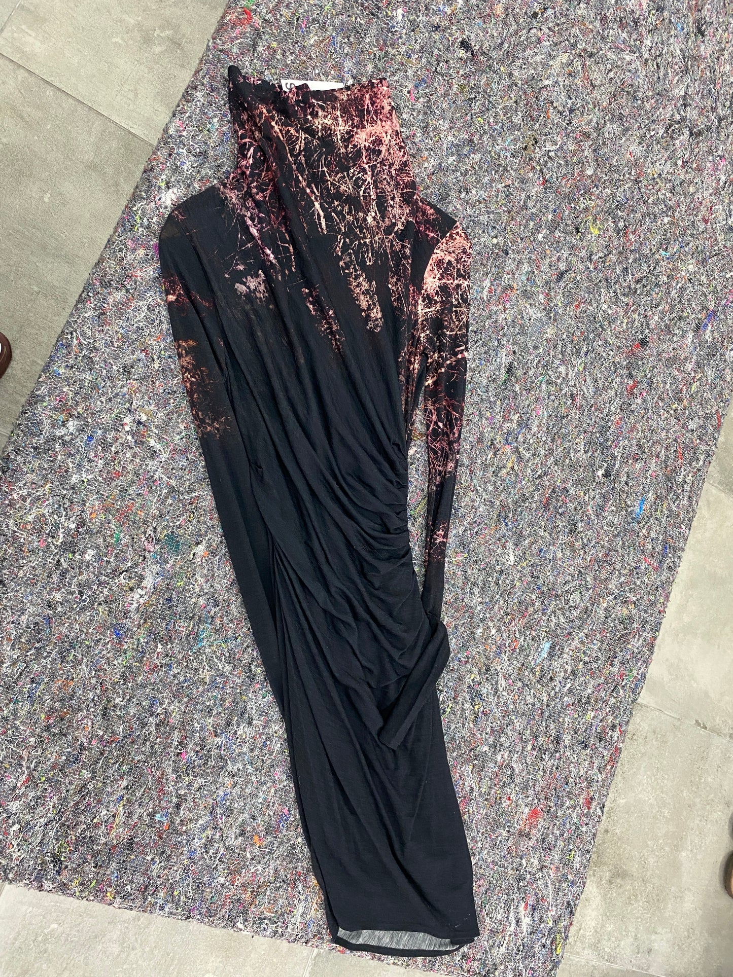 HELMUT LANG drapped turtleneck dress (M)
