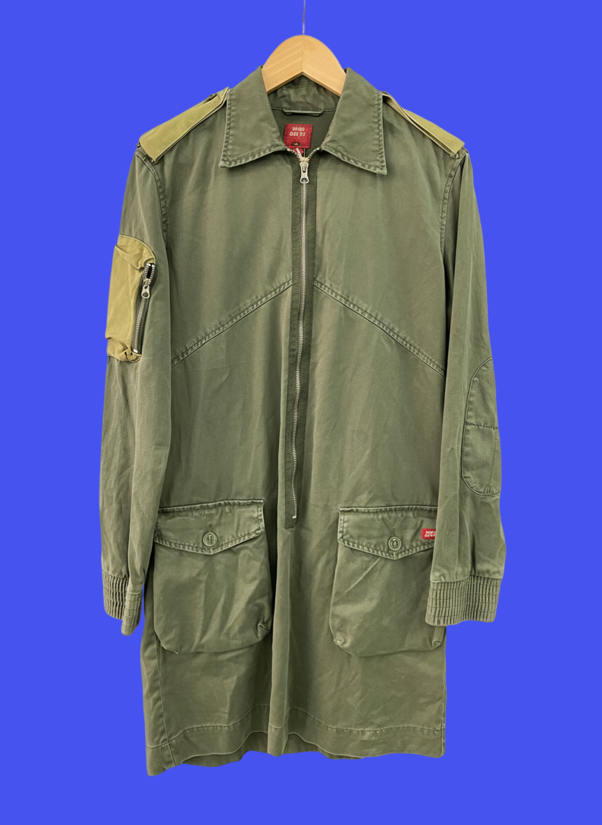 MISS SIXTY cargo green dress (L)