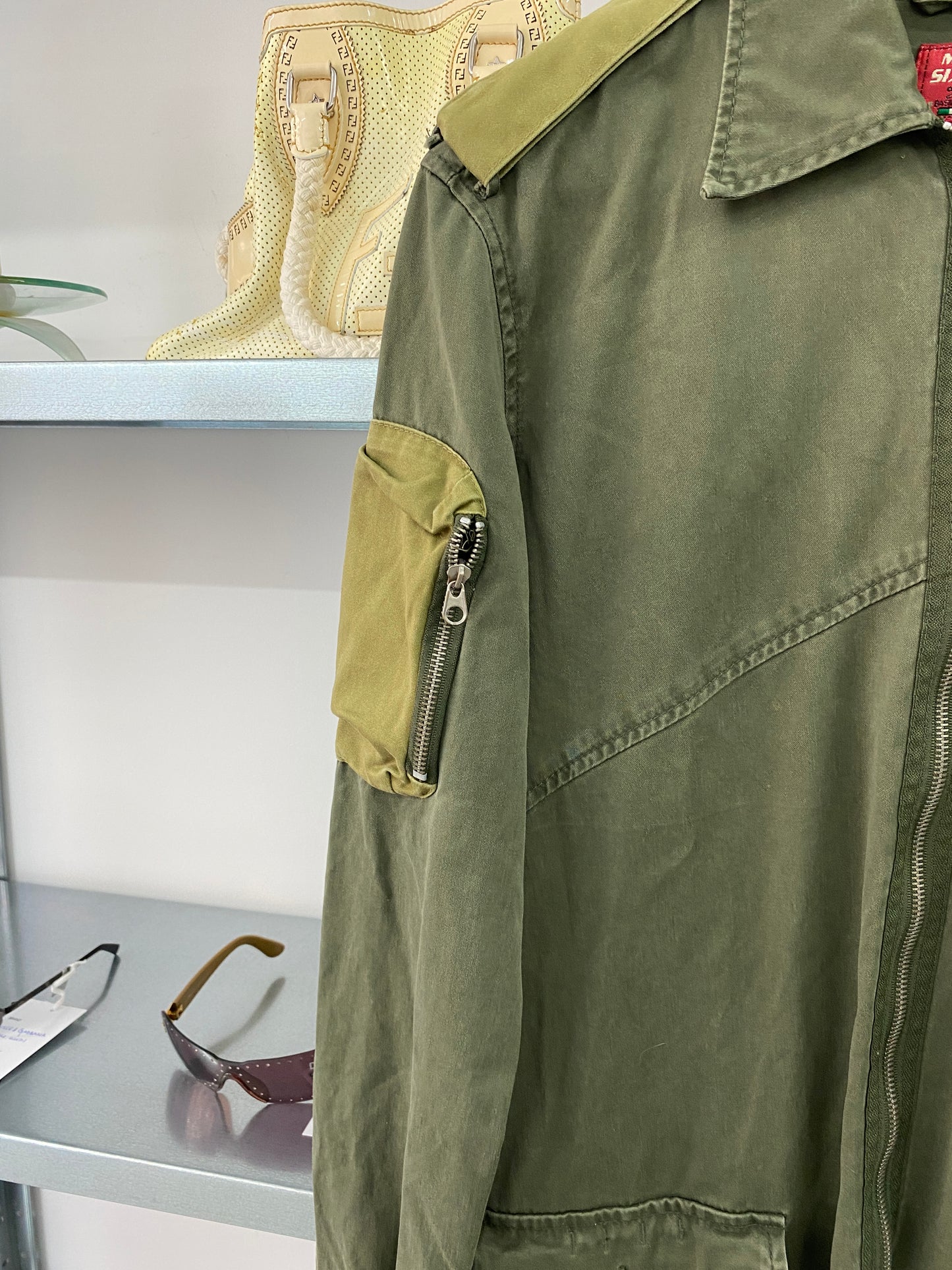 MISS SIXTY cargo green dress (L)
