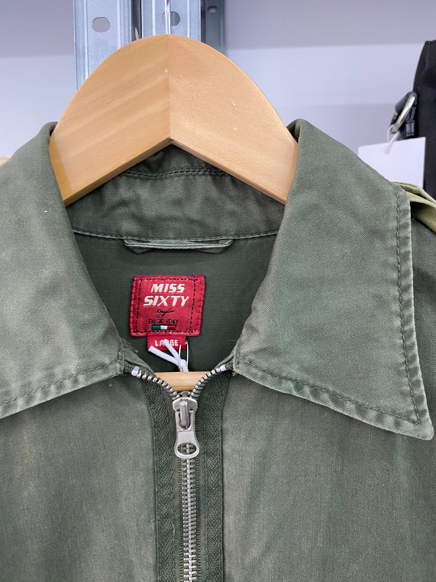 MISS SIXTY cargo green dress (L)