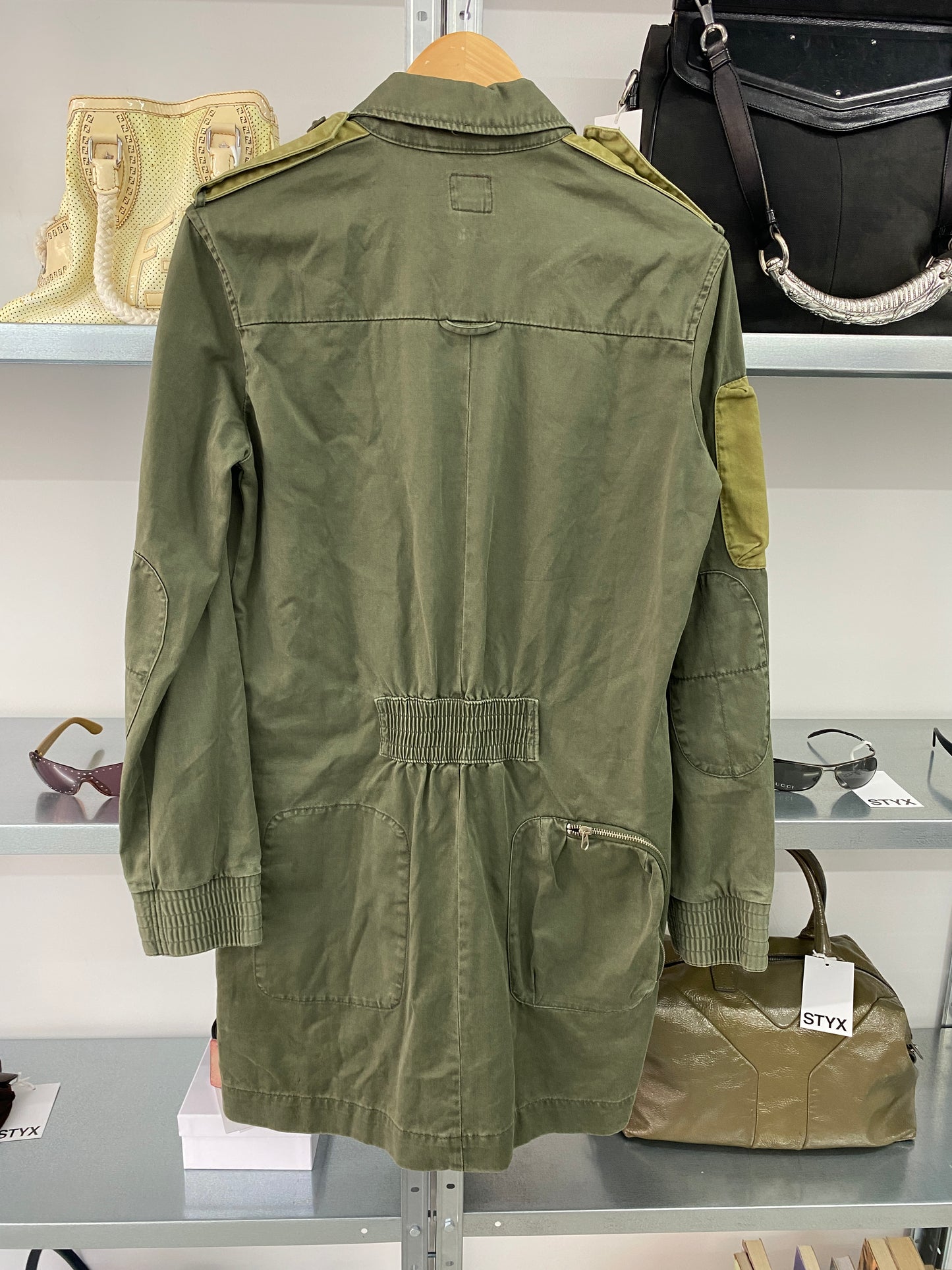 MISS SIXTY cargo green dress (L)