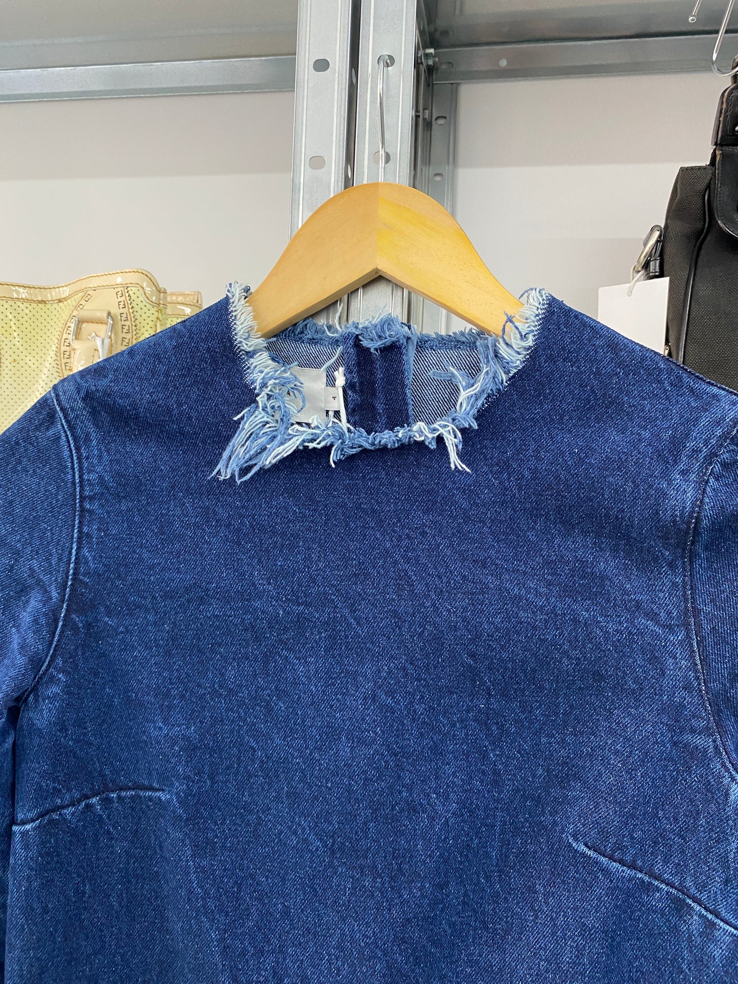 MARQUES ALMEIDA straight denim dress (S)