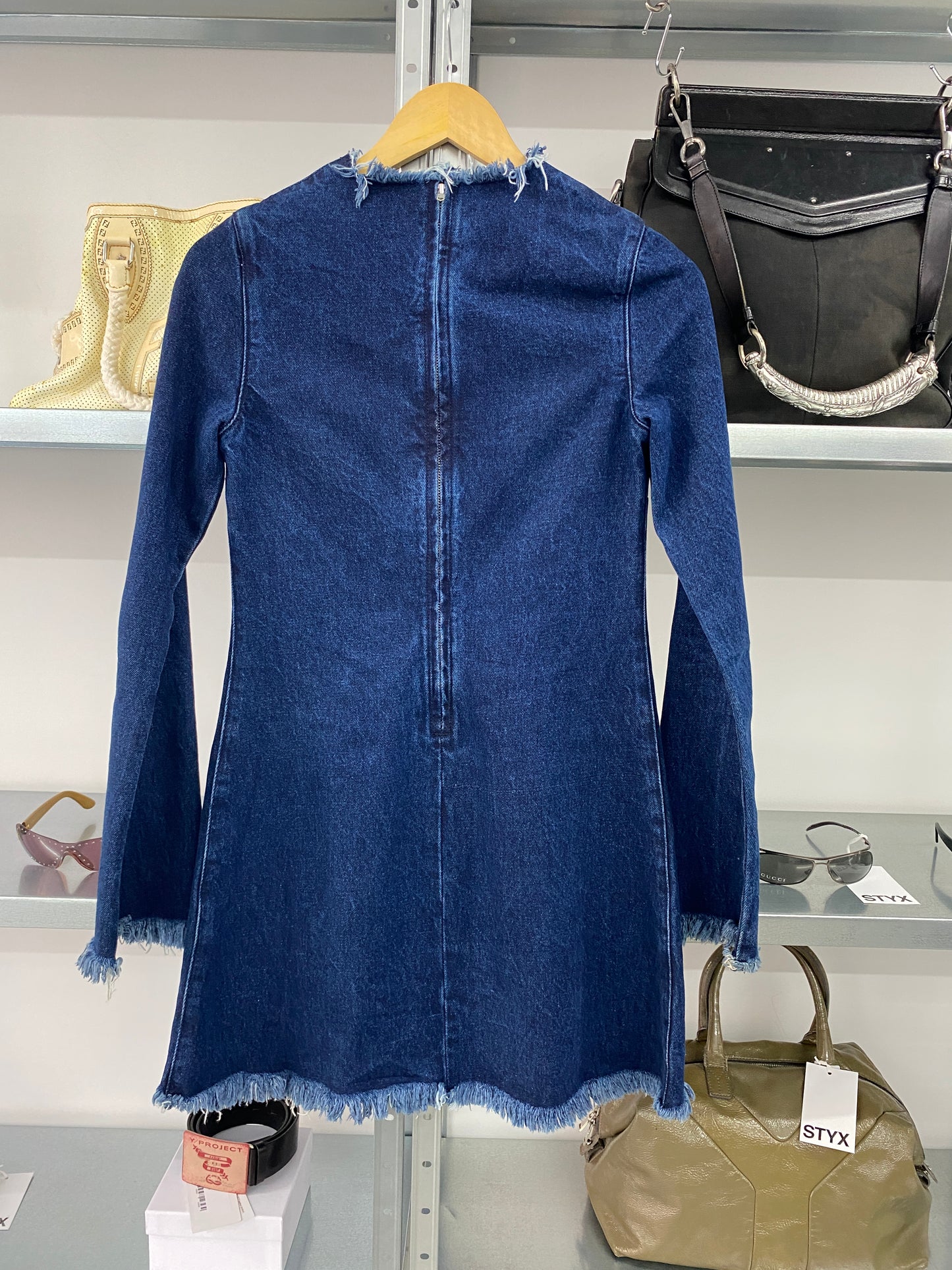 MARQUES ALMEIDA straight denim dress (S)