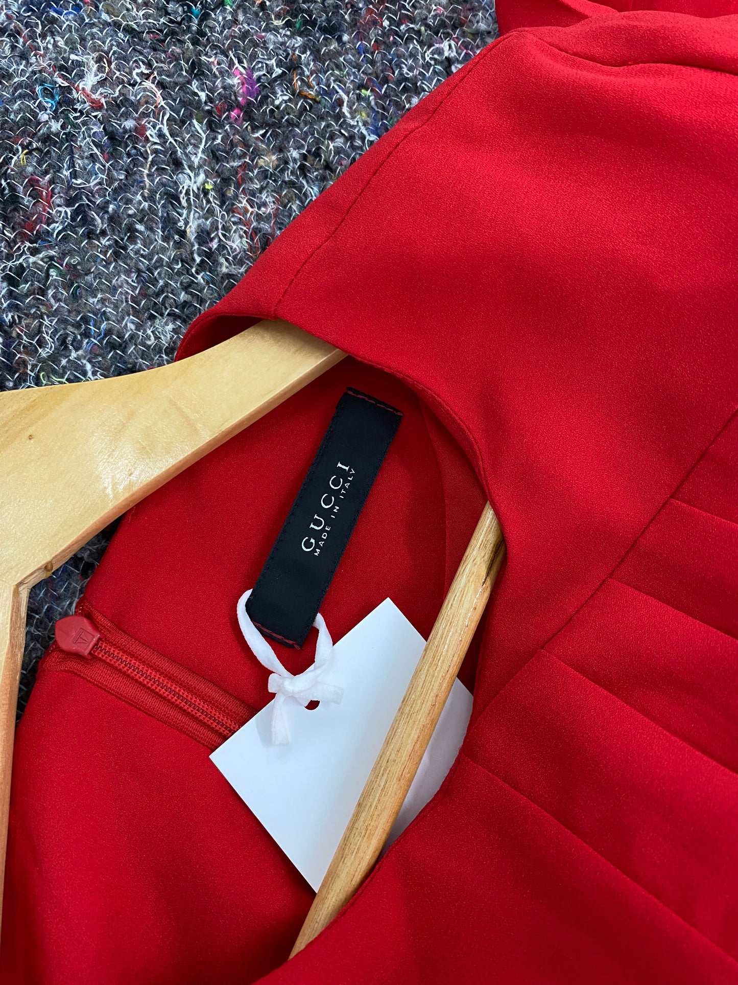 GUCCI red ruffled dress FW2015 Alessandro Michele (M)