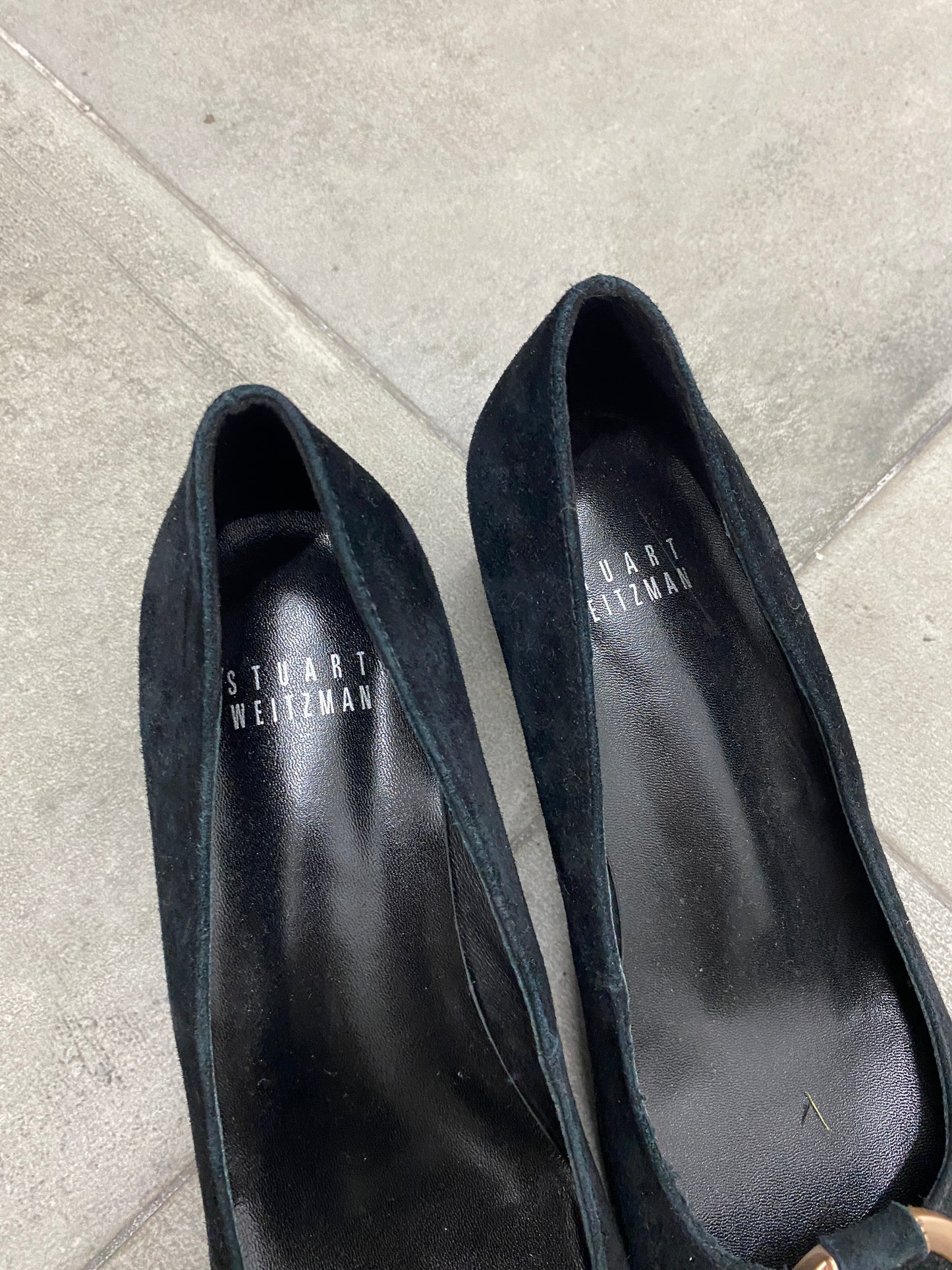 STUART WEITZMAN suede black heels (39)