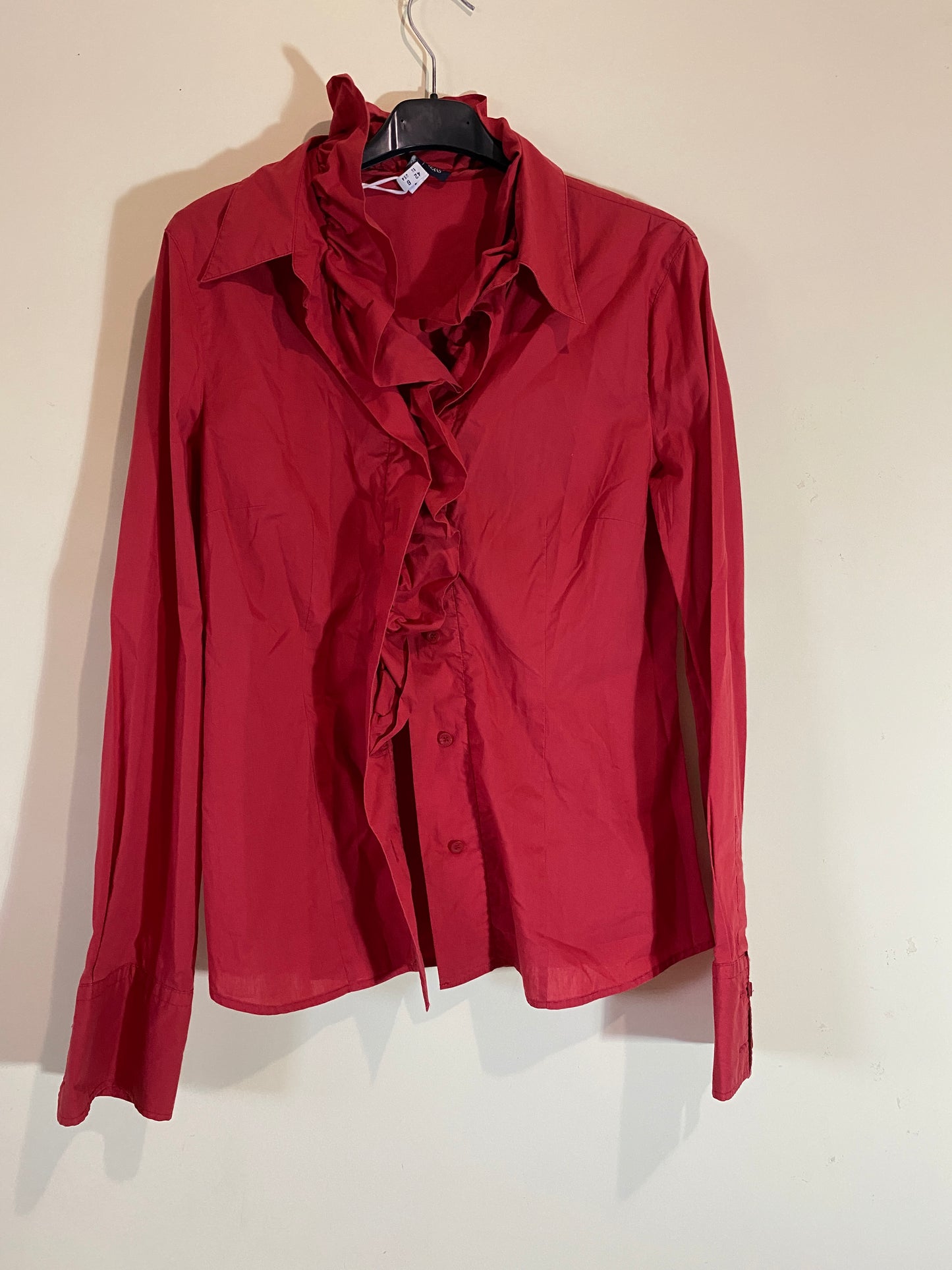 ARMANI deep red shirt (L)