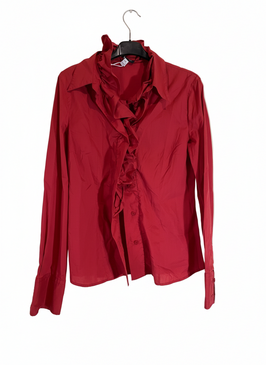 ARMANI deep red shirt (L)