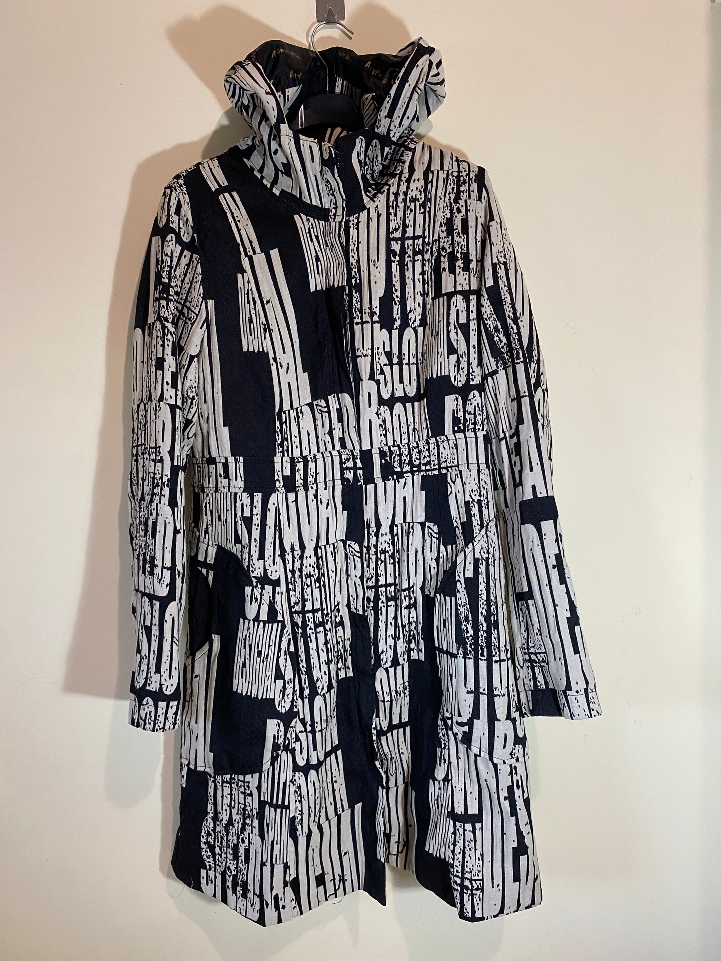 DESIGUAL logo long jacket (S)