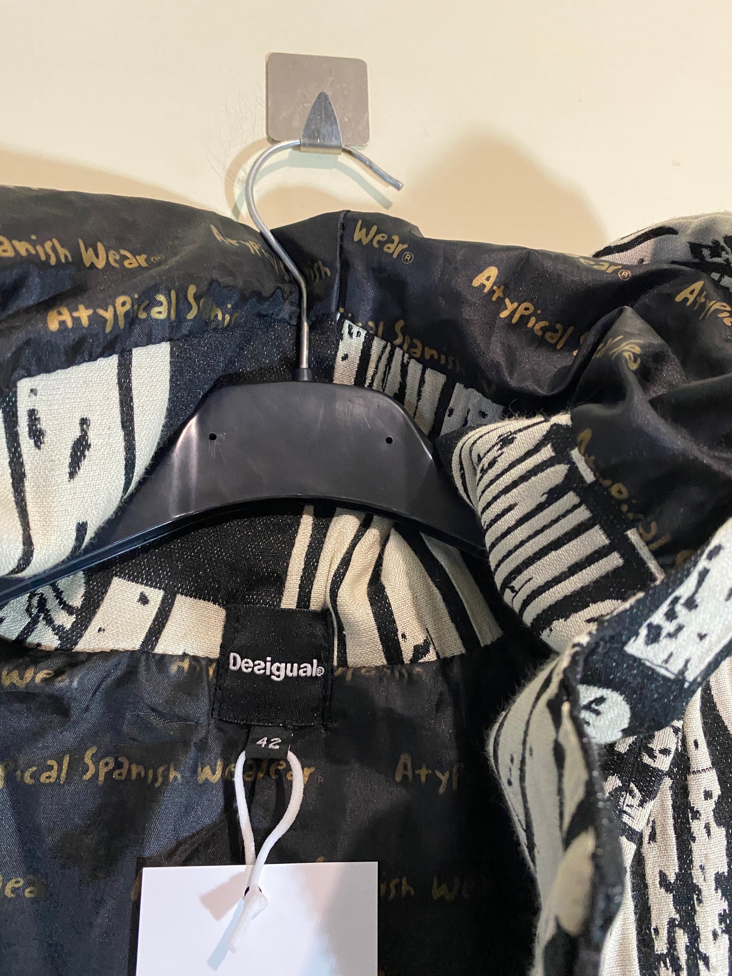 DESIGUAL logo long jacket (S)