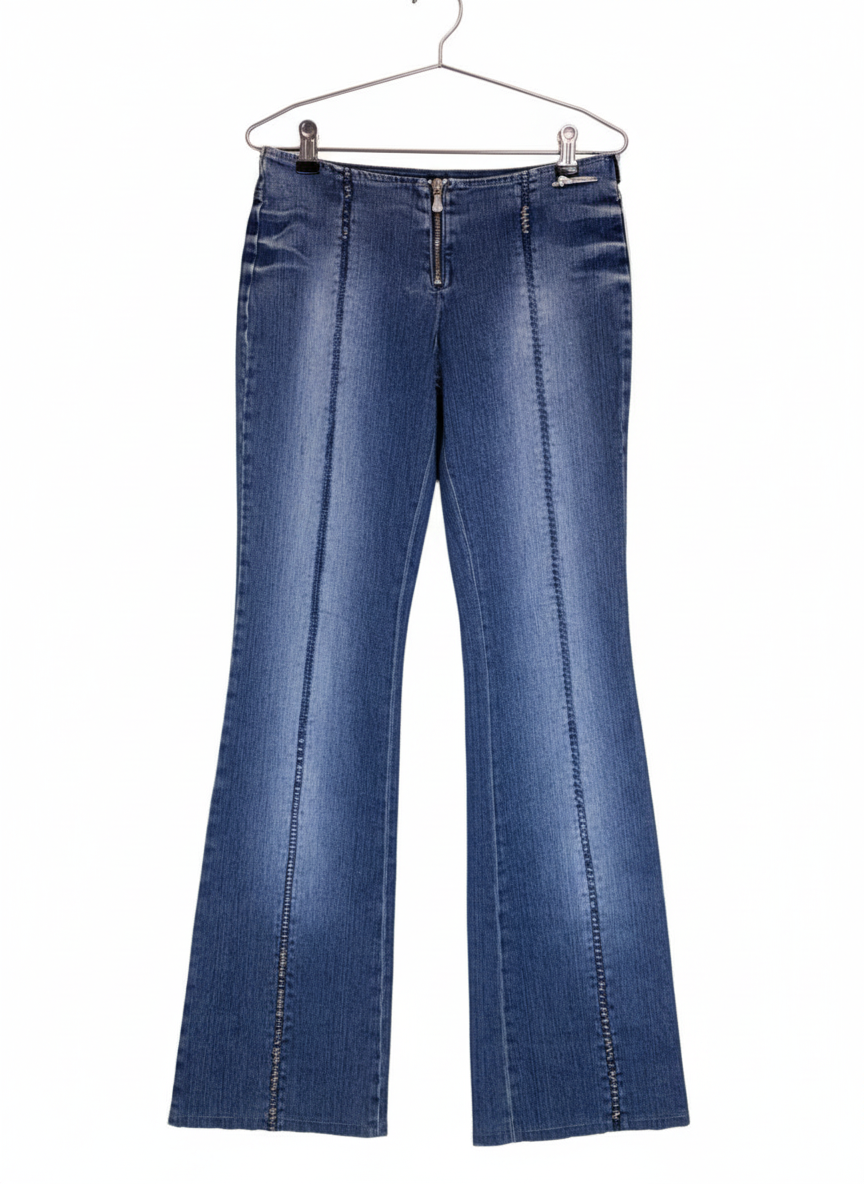 VERSACE low rise flare jeans (M)