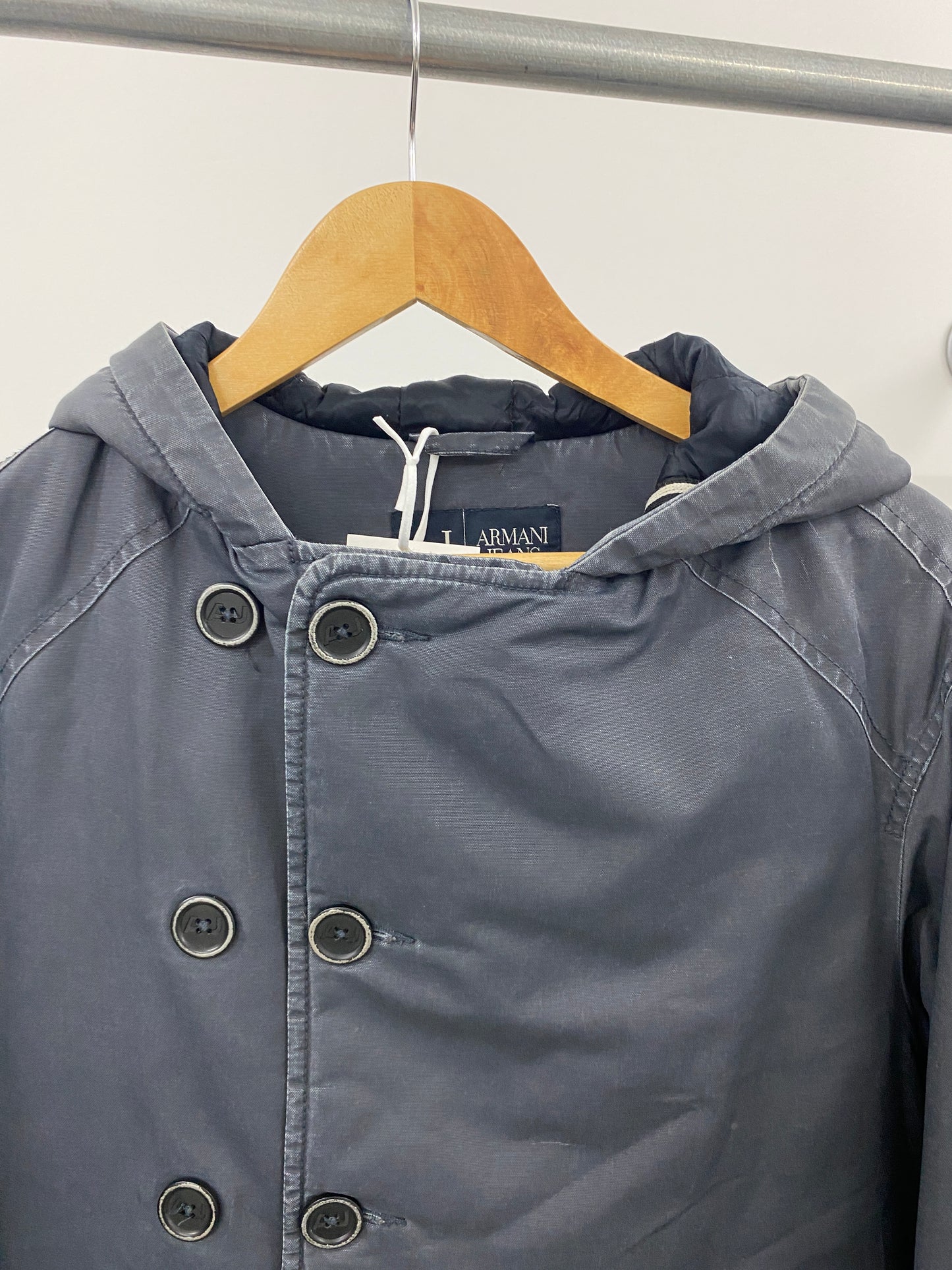 ARMANI grey blue jacket with side buttons (S)