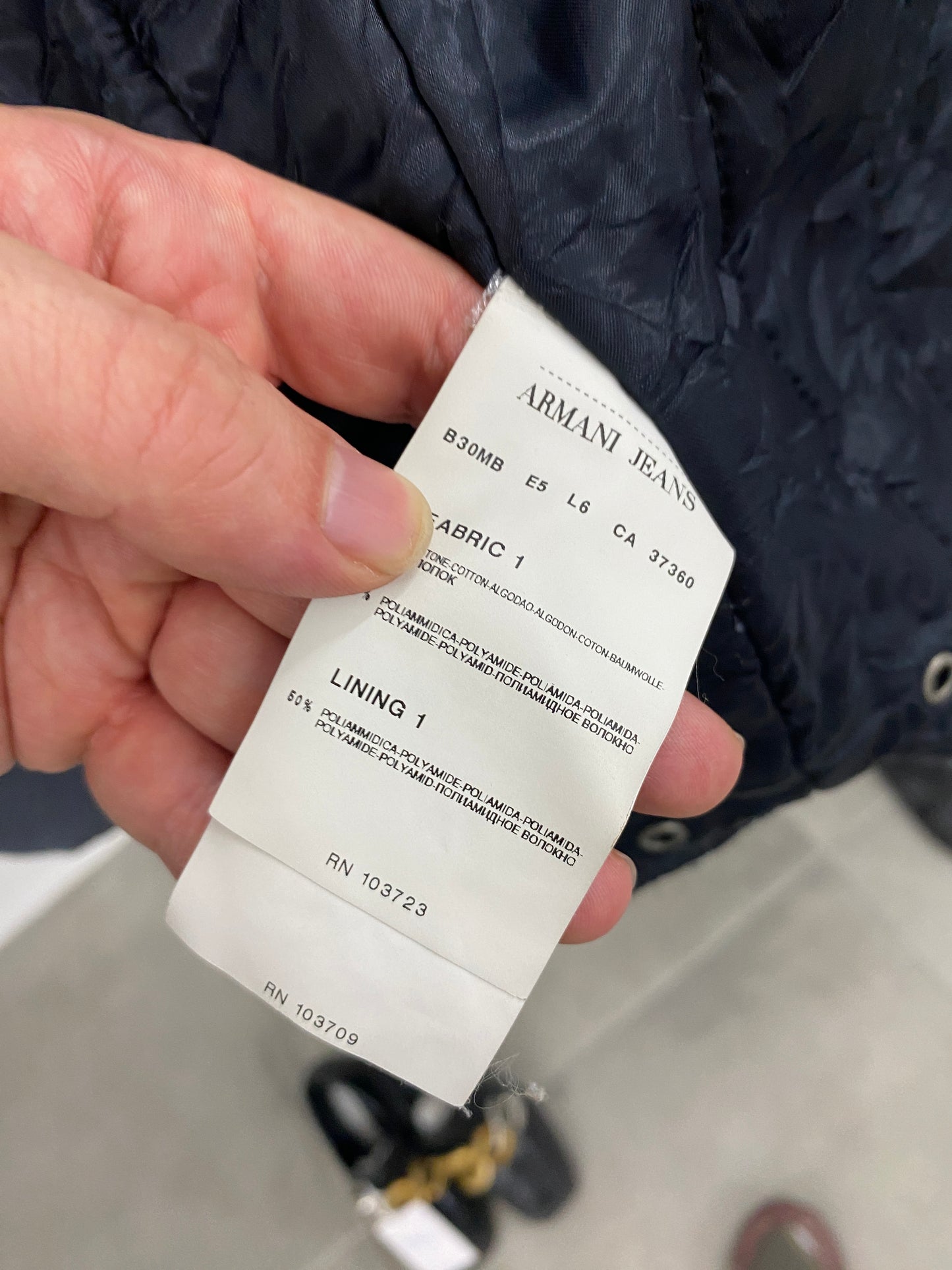 ARMANI grey blue jacket with side buttons (S)
