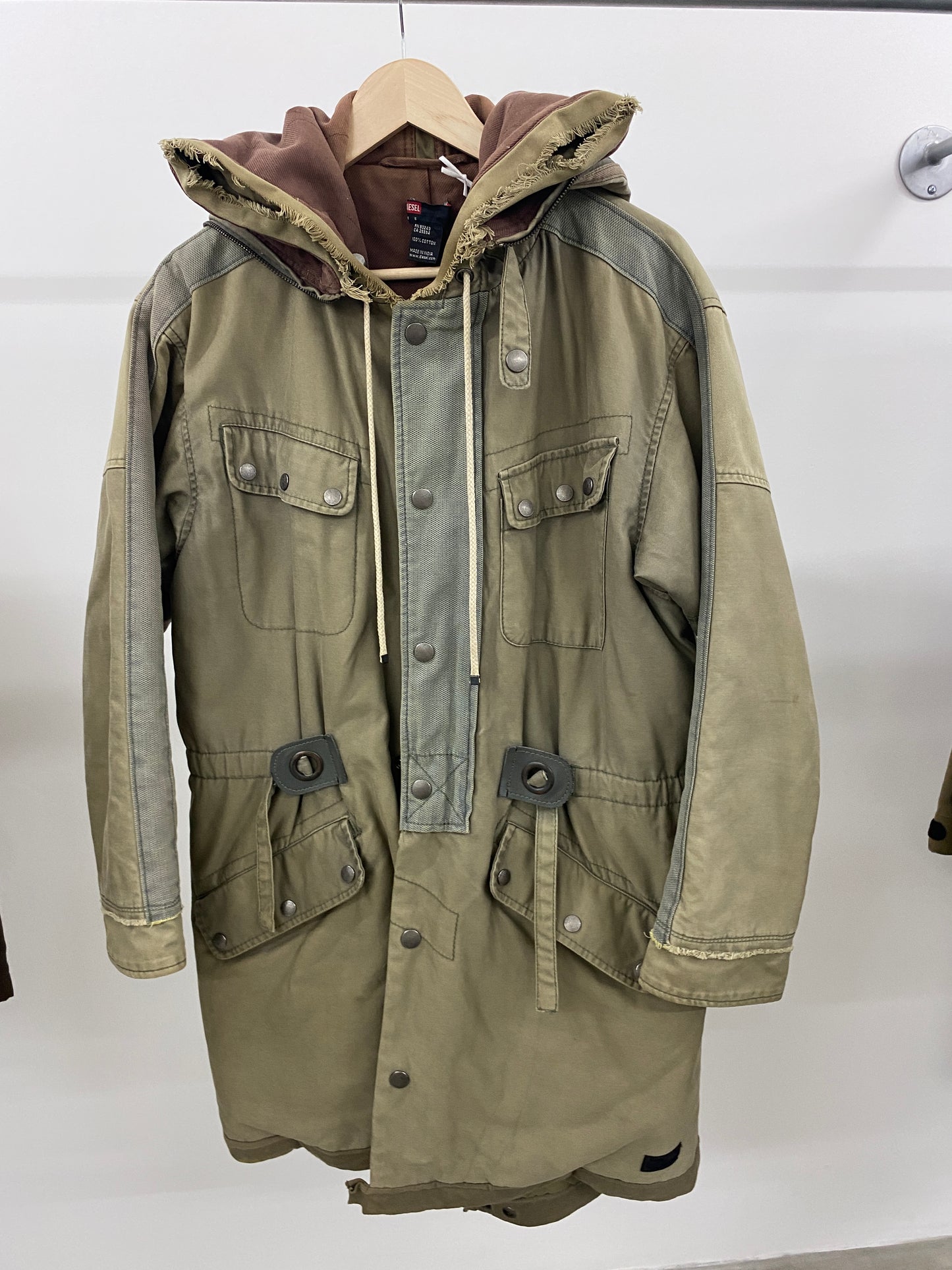 DIESEL 00’s jacket with zipper in hoodie (S/M)