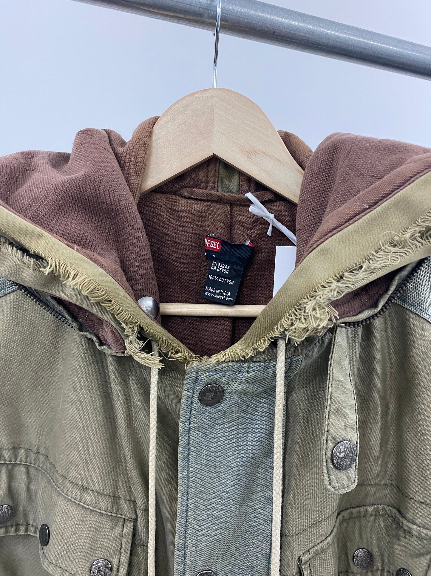 DIESEL 00’s jacket with zipper in hoodie (S/M)