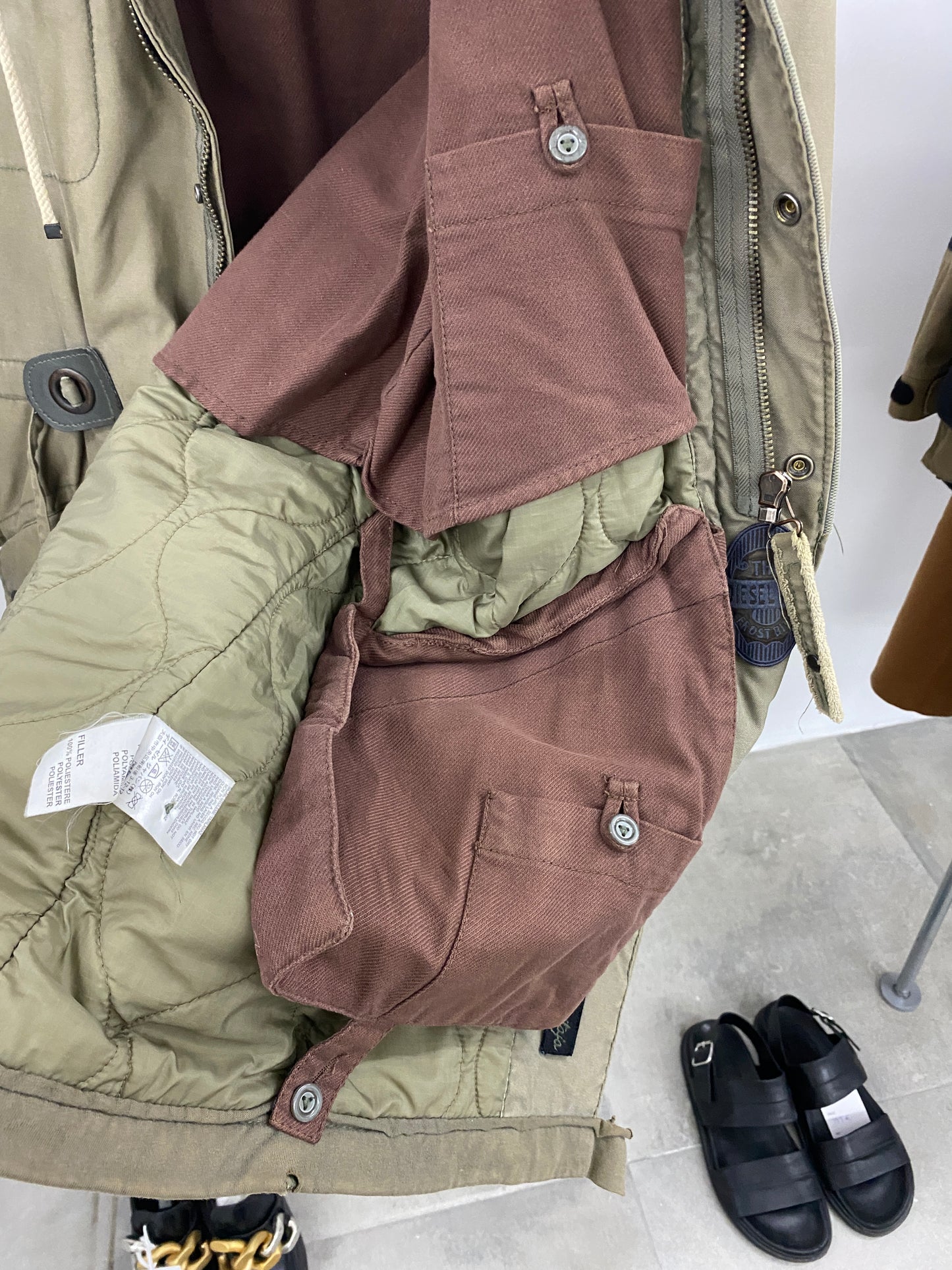 DIESEL 00’s jacket with zipper in hoodie (S/M)