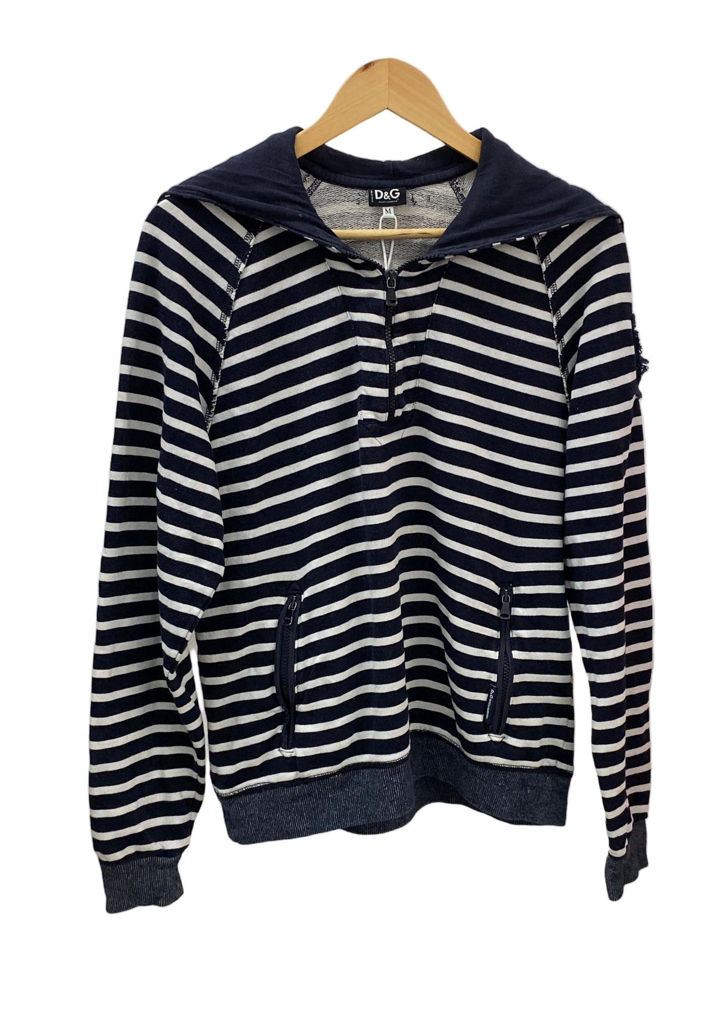 DOLCE & GABBANA zipper striped cardigan (M)