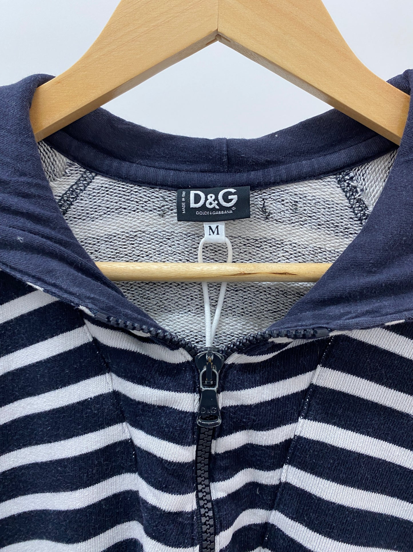 DOLCE & GABBANA zipper striped cardigan (M)