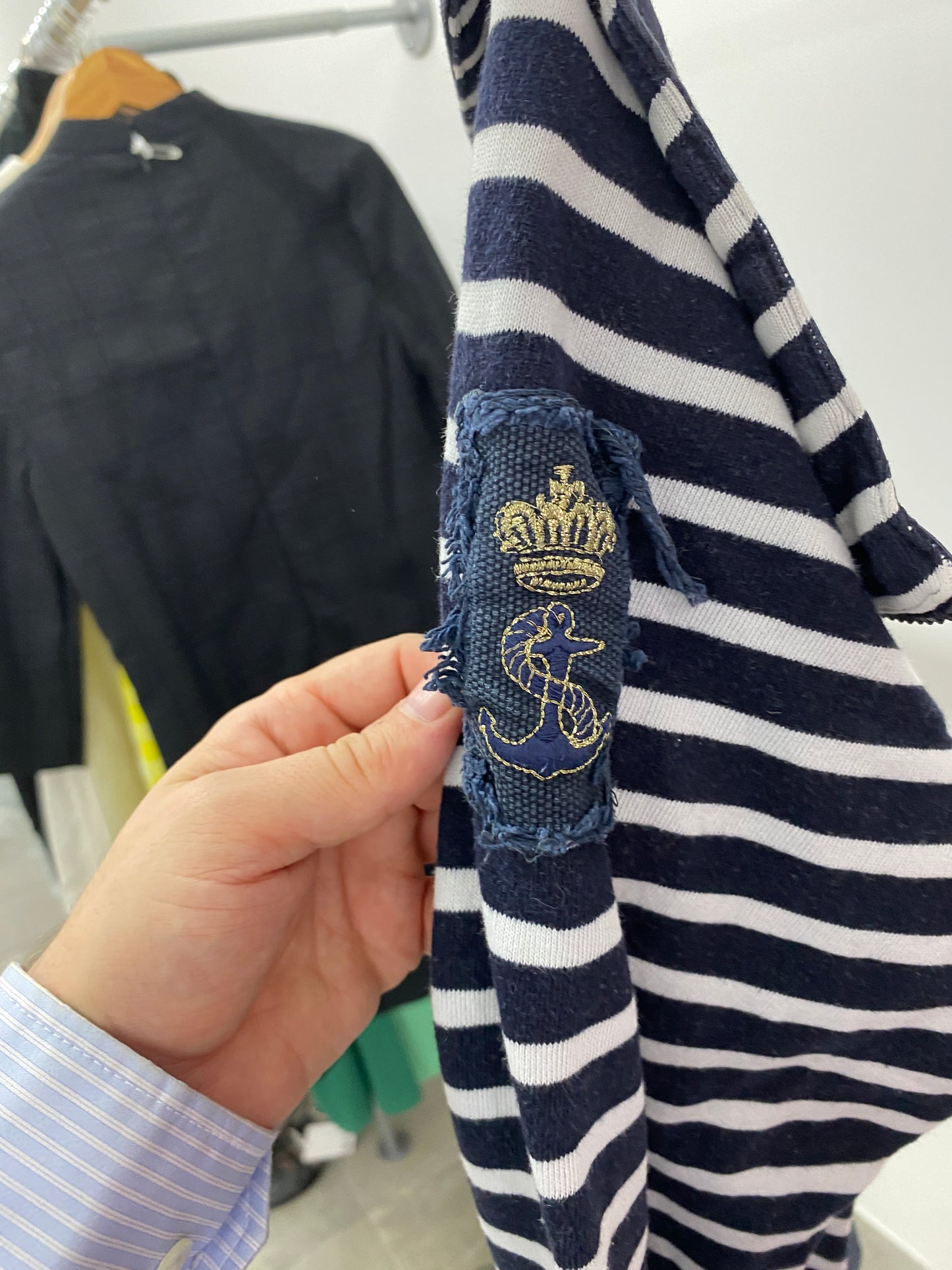 DOLCE & GABBANA zipper striped cardigan (M)