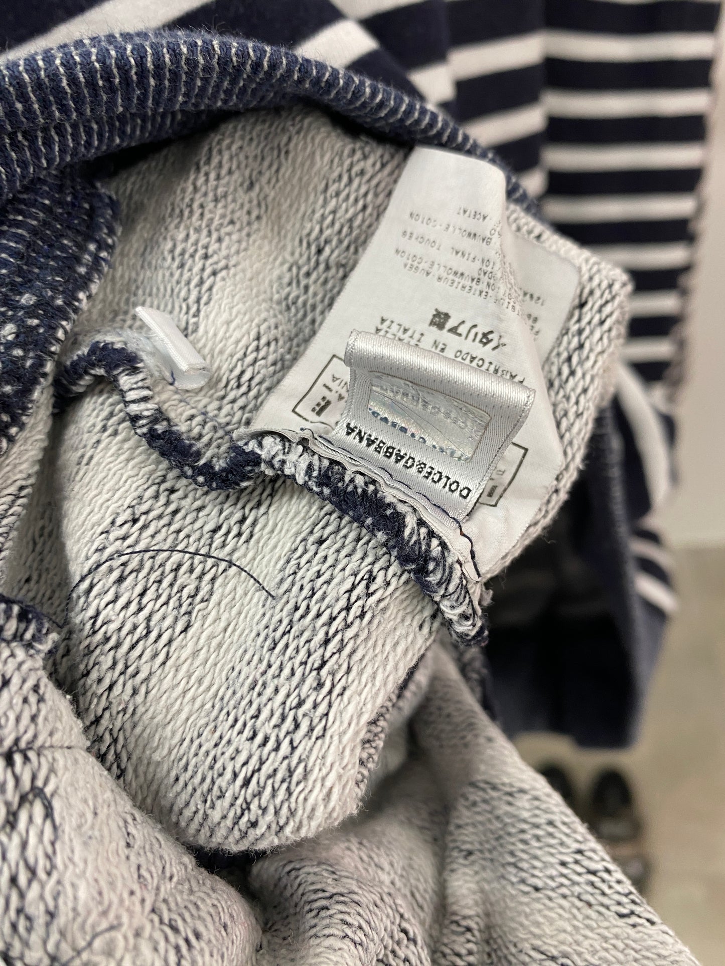 DOLCE & GABBANA zipper striped cardigan (M)
