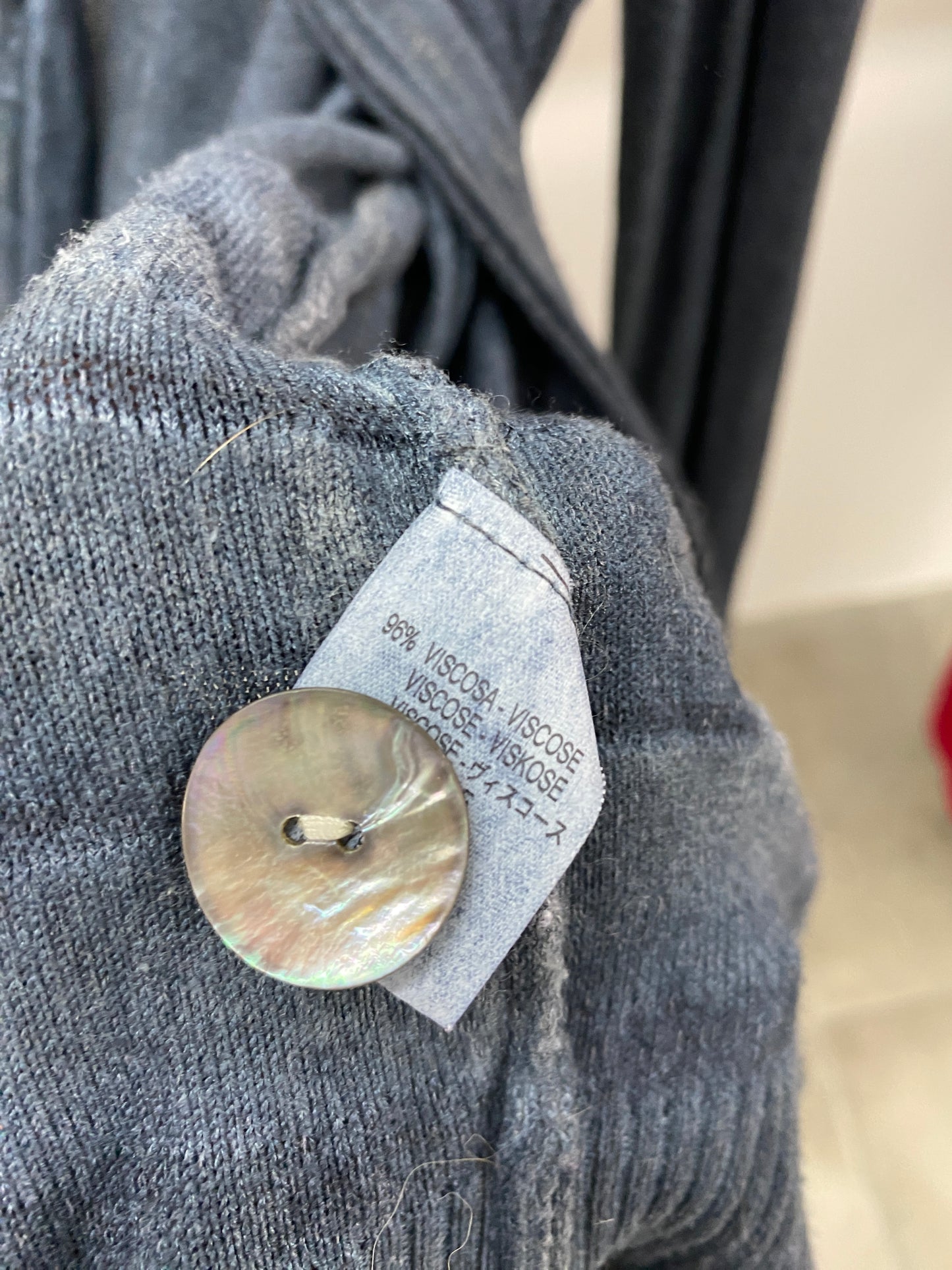 ELISA CAVALETTI blue cardigan with ruffled details (XL)