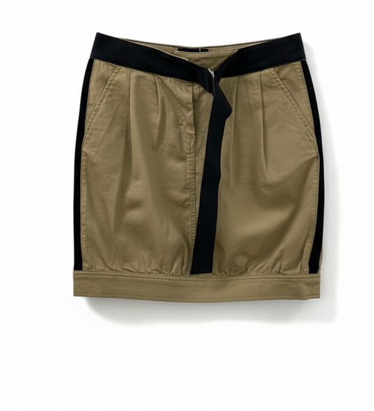 DOLCE & GABBANA 2004 khaki skirt with belt (M)