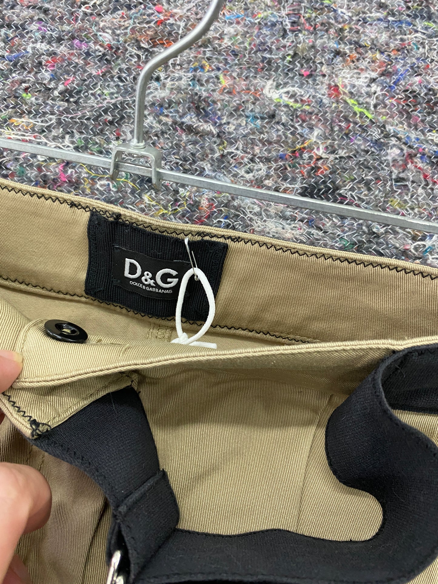 DOLCE & GABBANA 2004 khaki skirt with belt (M)