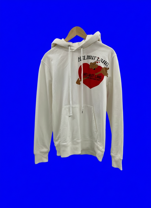 HELMUT LANG teddy-heart sweatshirt (S)