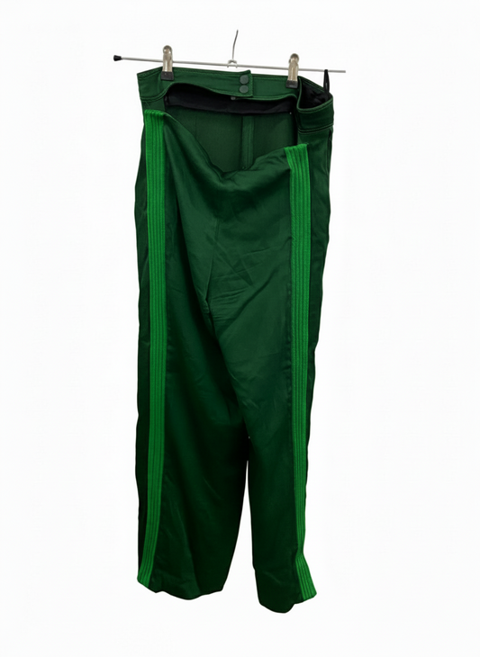 VALENTINO green trousers w/ suspended belt (L)