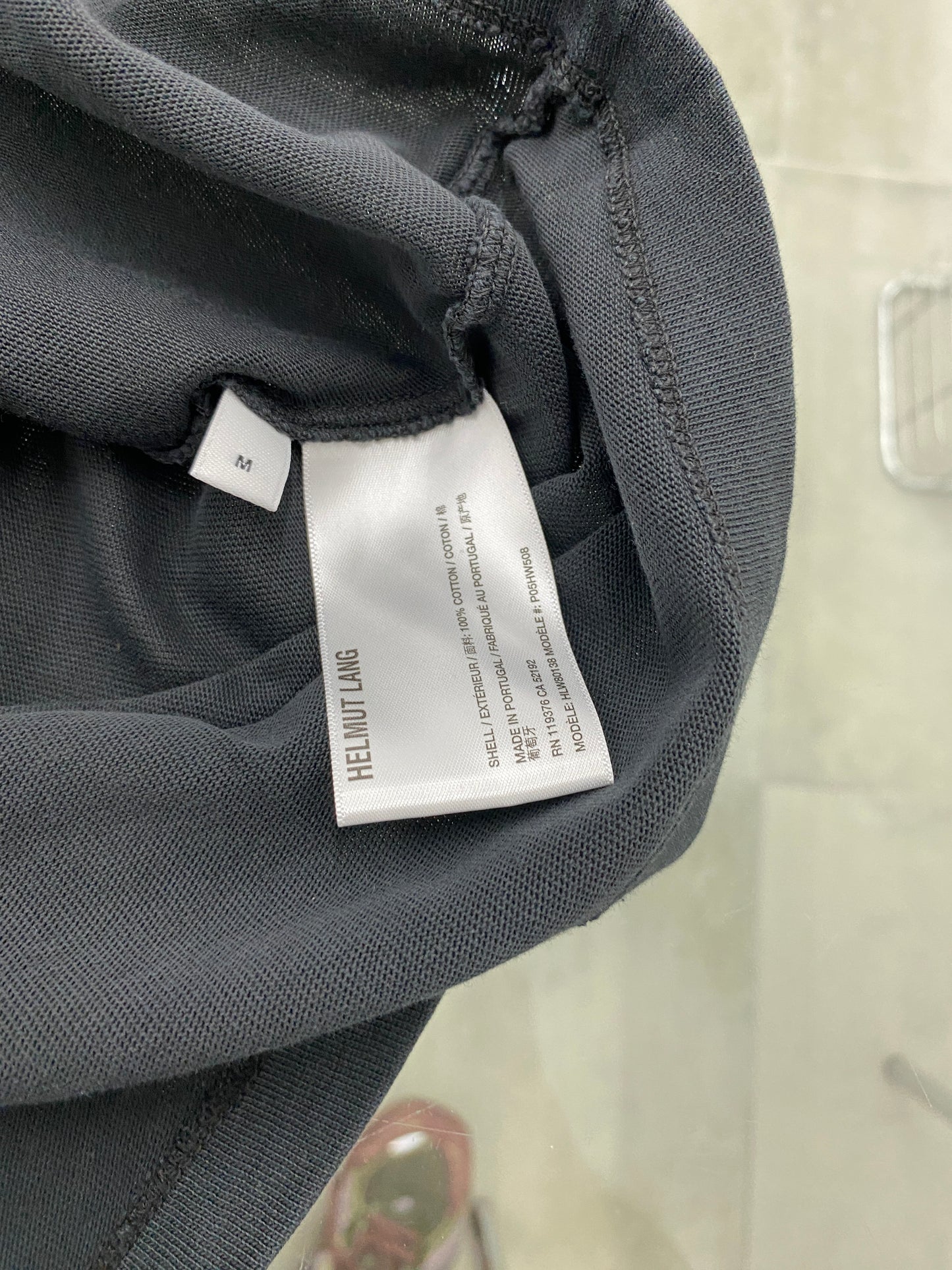 HELMUT LANG charcoal black t-shirt (M)