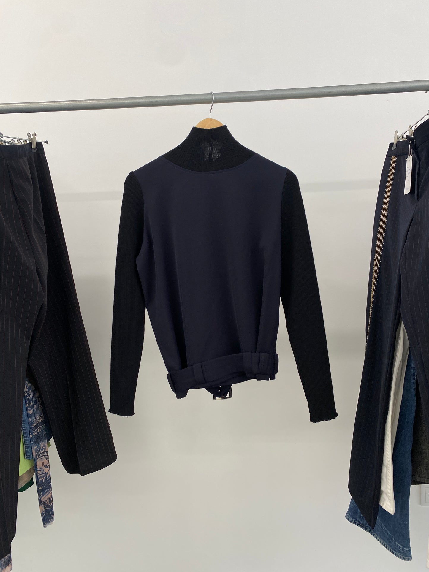 Yohji Yamamoto SS1999 black/navy turtleneck (S)