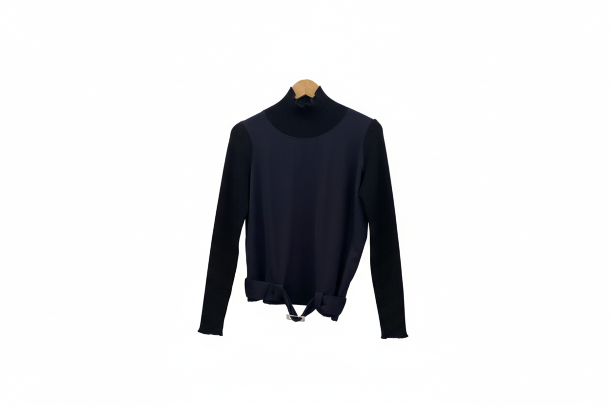 Yohji Yamamoto SS1999 black/navy turtleneck (S)