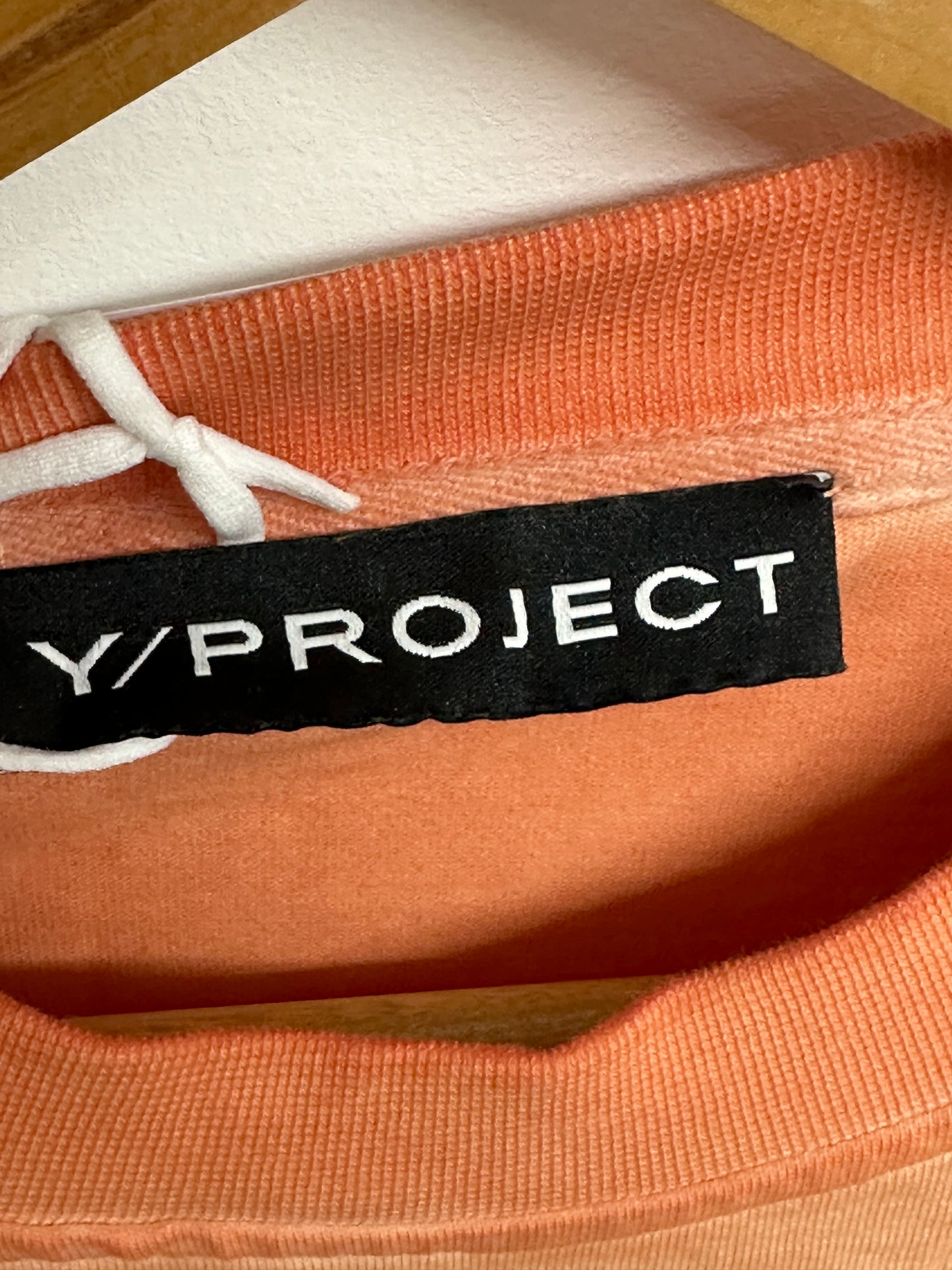 Y/PROJECT coral t-shirt pinch pleat shoulder (XL)