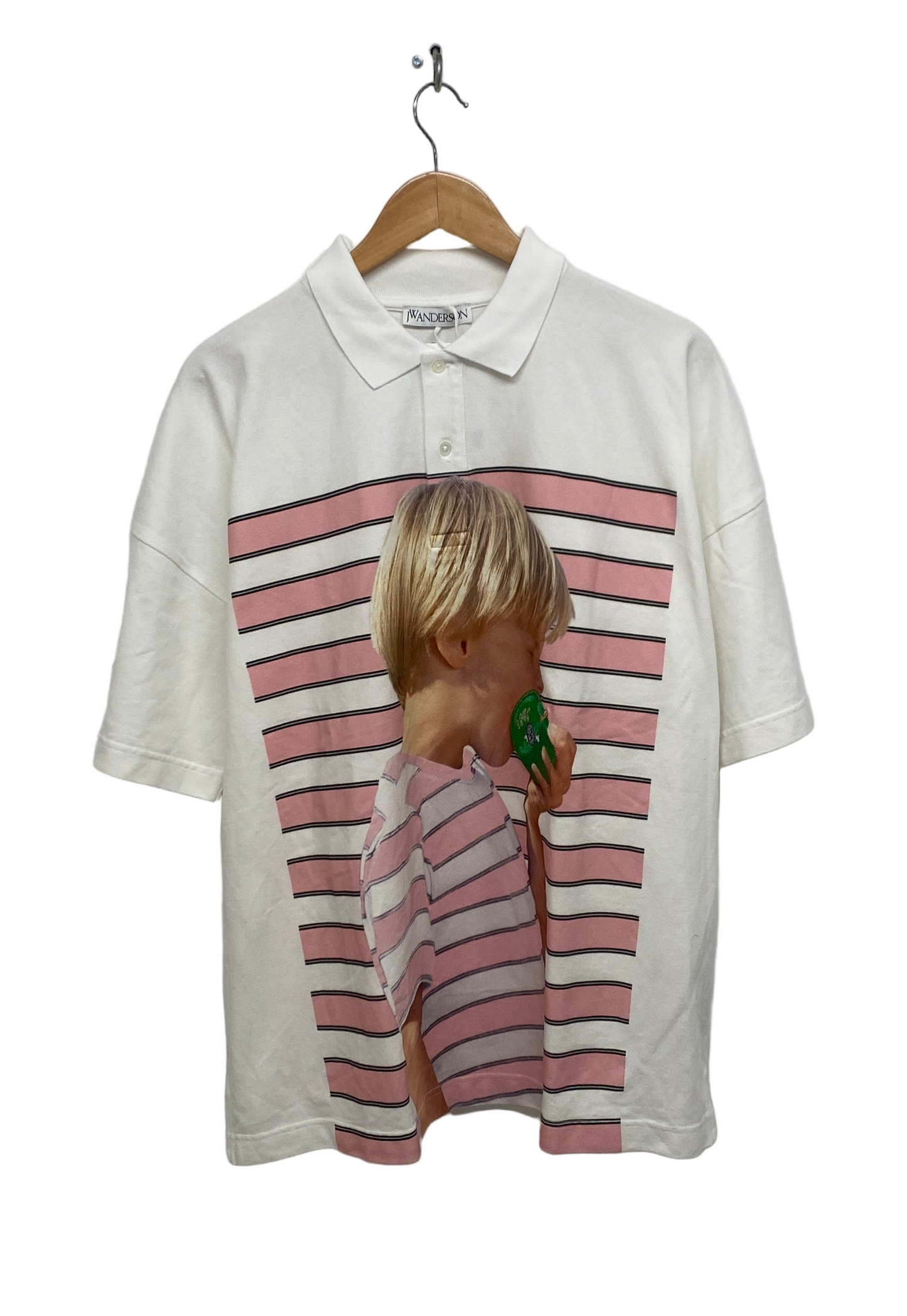 JW ANDERSON print polo with embroidery (M)