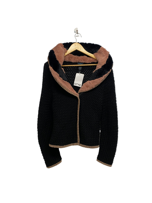 CUSTO BARCELONA faux fur cardigan (M)