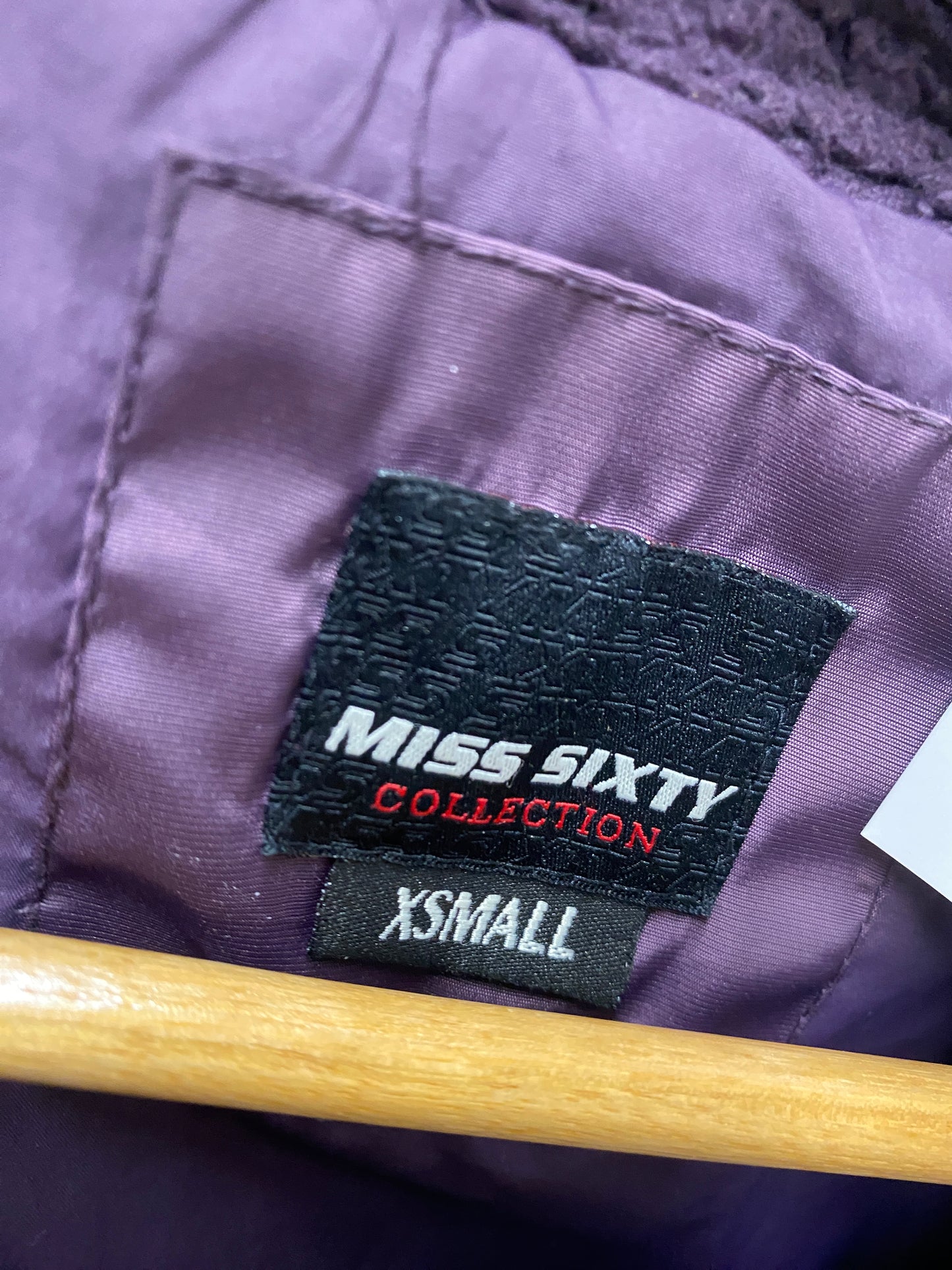 MISS SIXTY purple puffer jacket (XS)