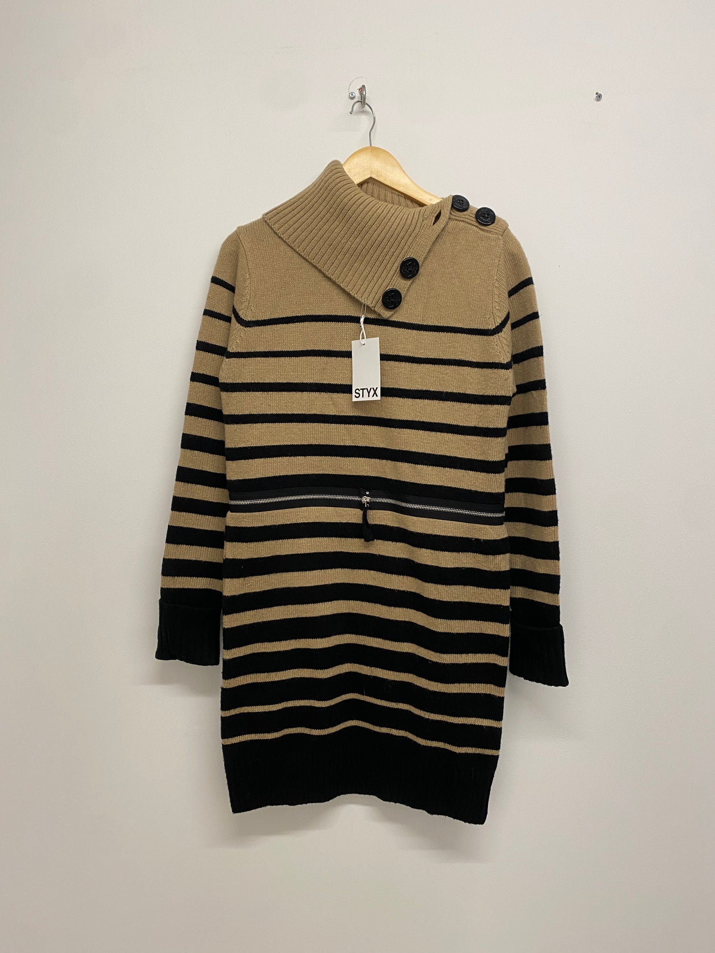 JEAN PAUL GAULTIER stripe dress w/zipper (M)