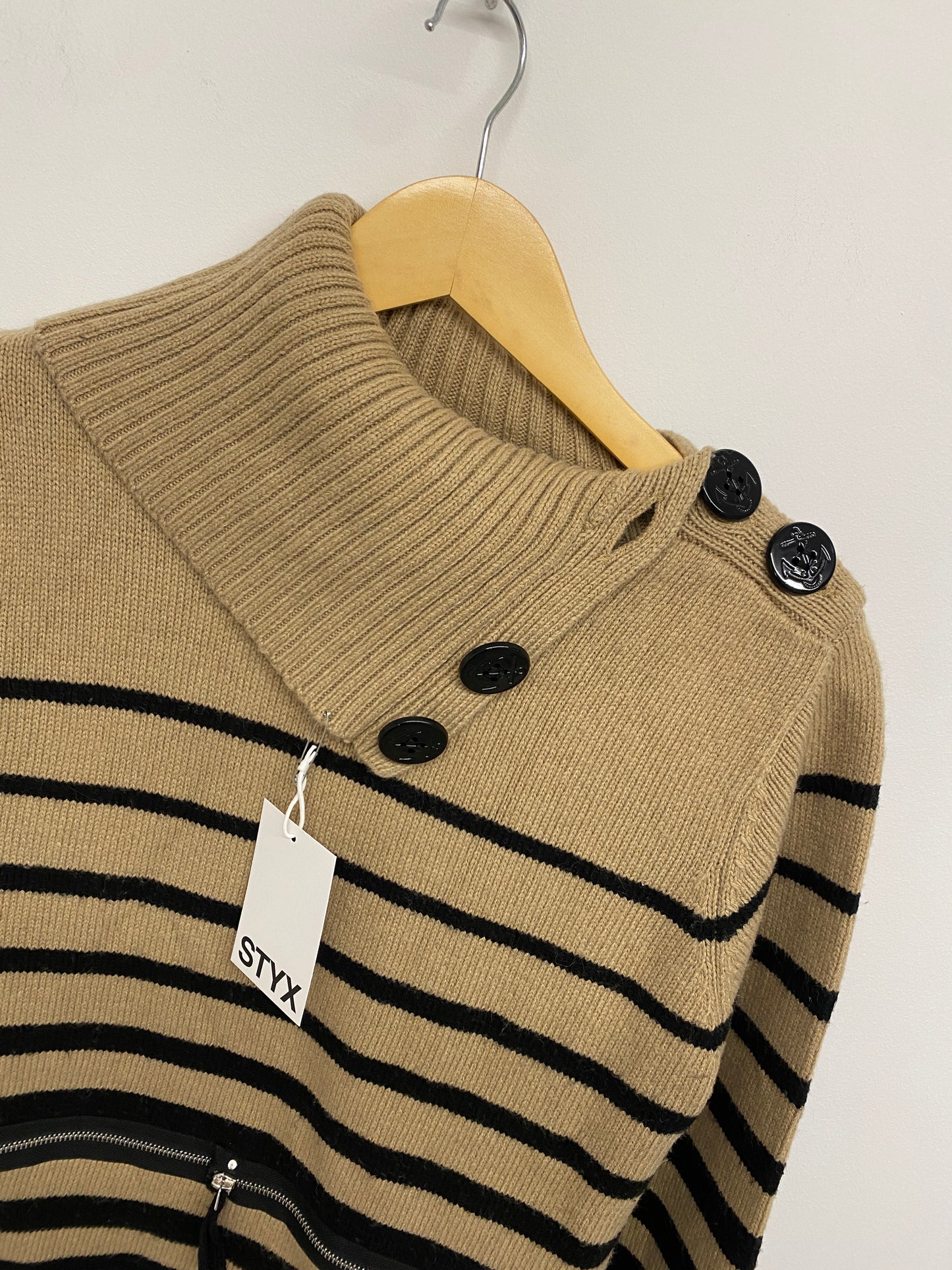 JEAN PAUL GAULTIER stripe dress w/zipper (M)