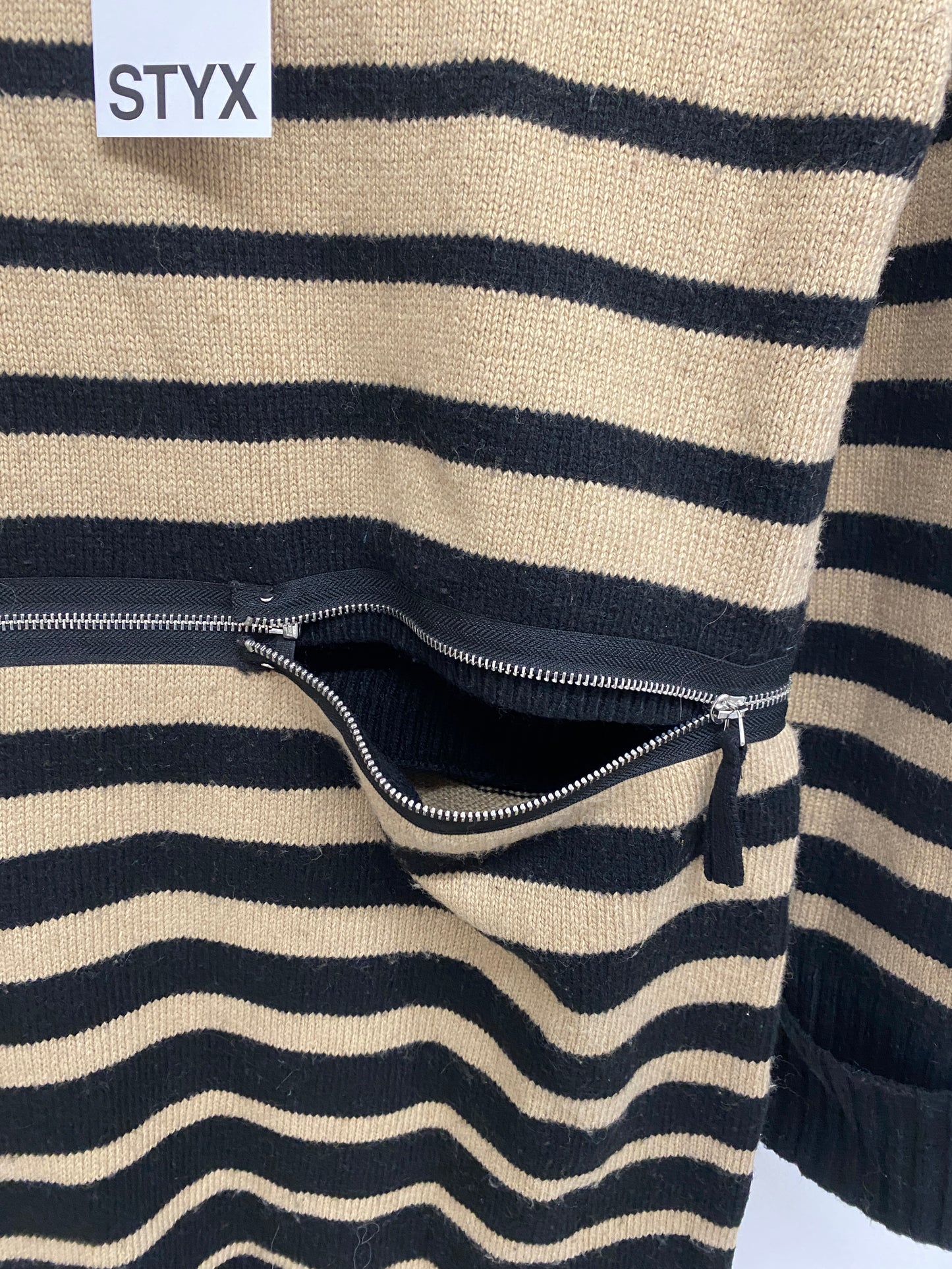JEAN PAUL GAULTIER stripe dress w/zipper (M)