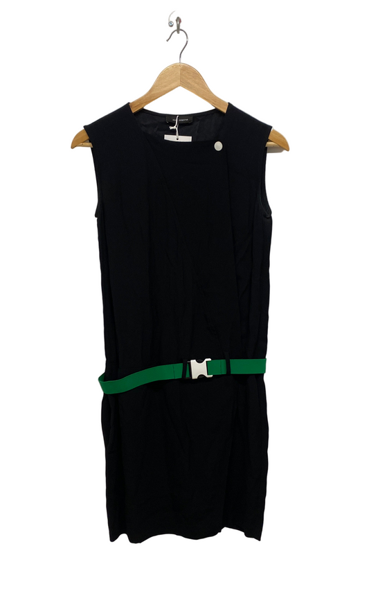 COP COPINE black dress w/ green belt (S)