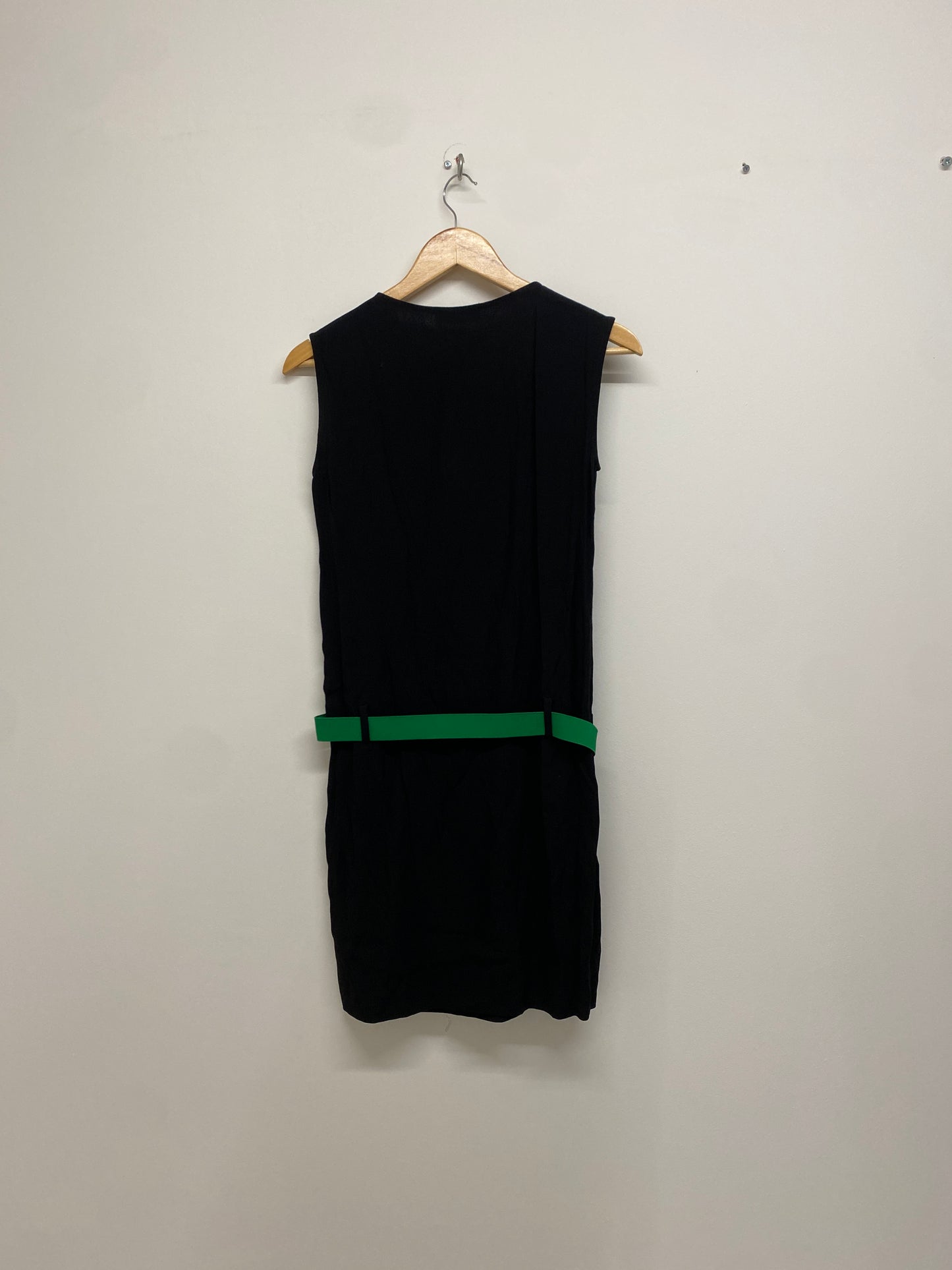 COP COPINE black dress w/ green belt (S)