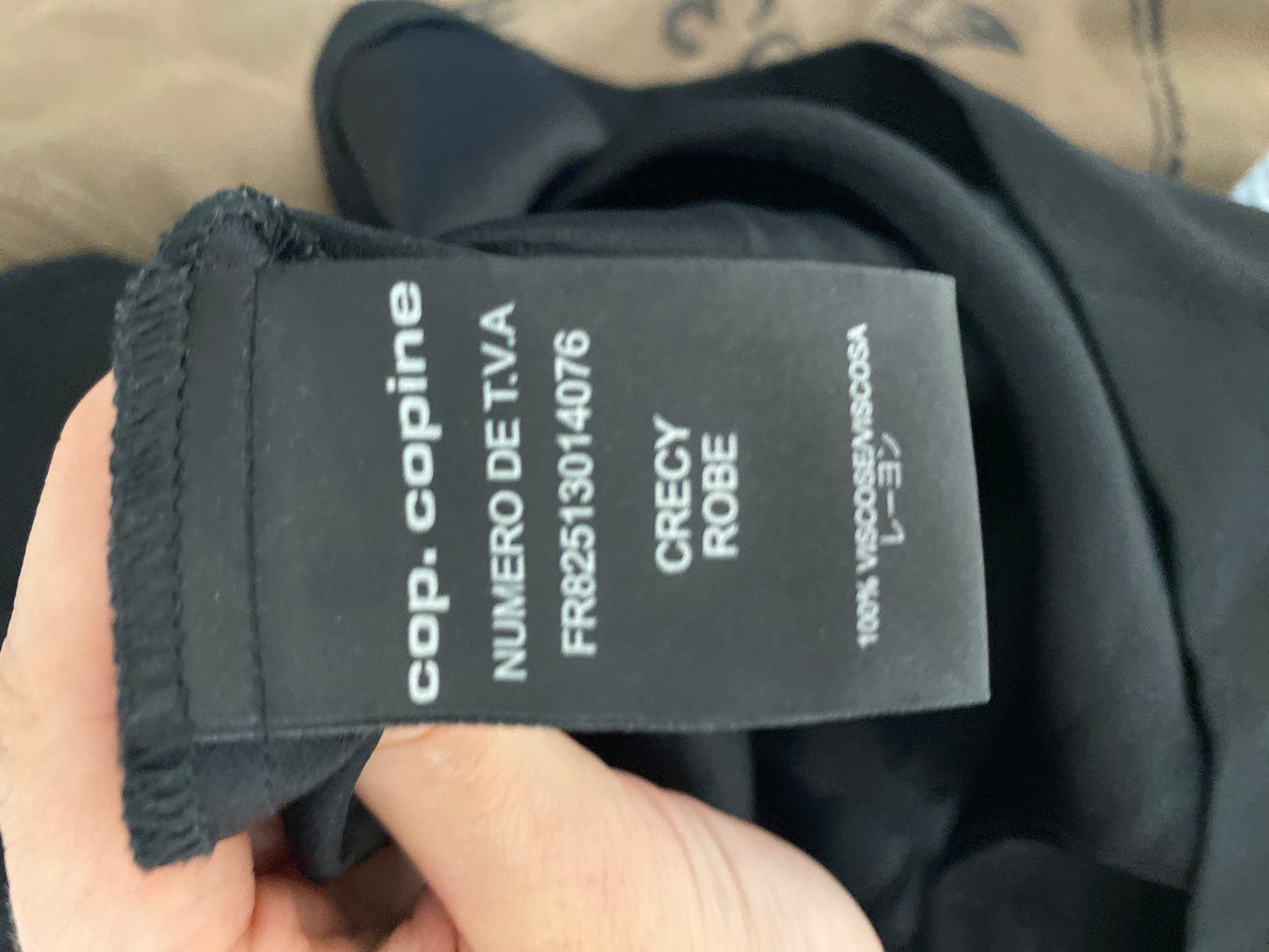 COP COPINE black dress w/ green belt (S)