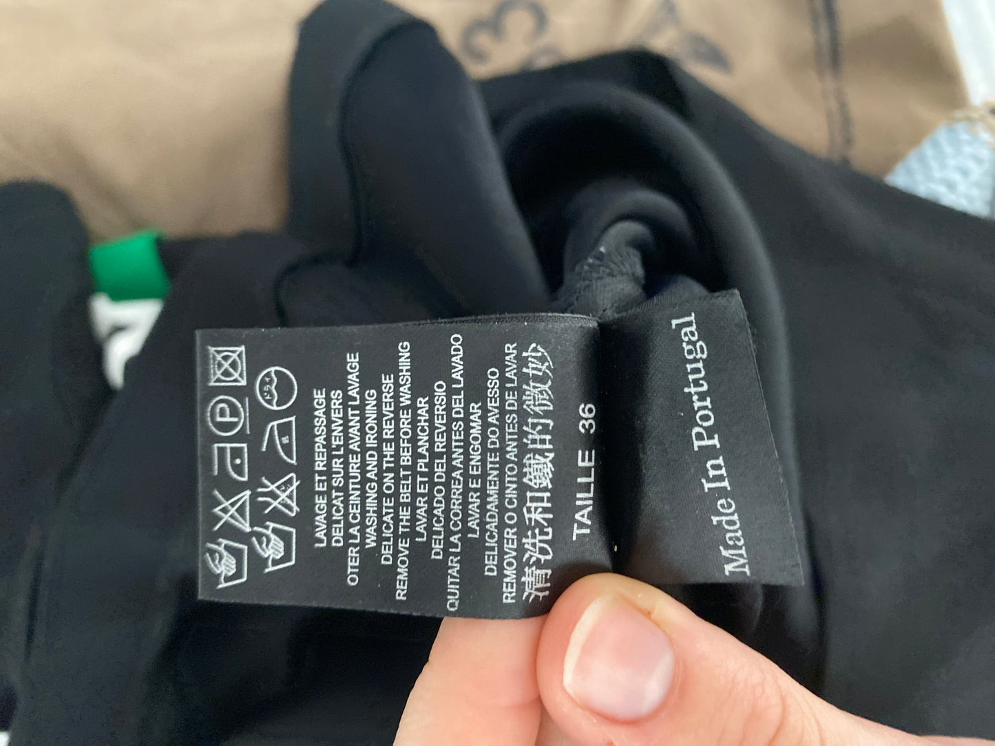 COP COPINE black dress w/ green belt (S)