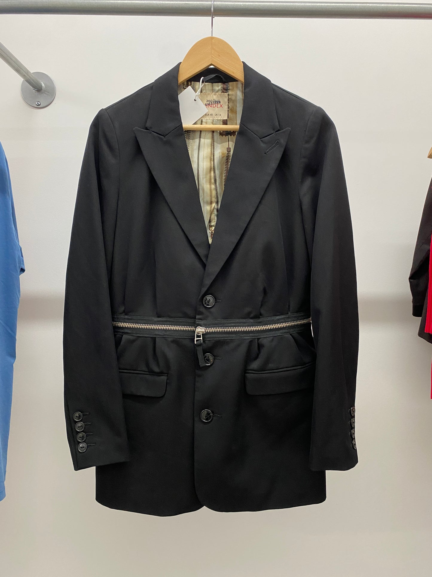 JEAN PAUL GAULTIER half zipper blazer (S)