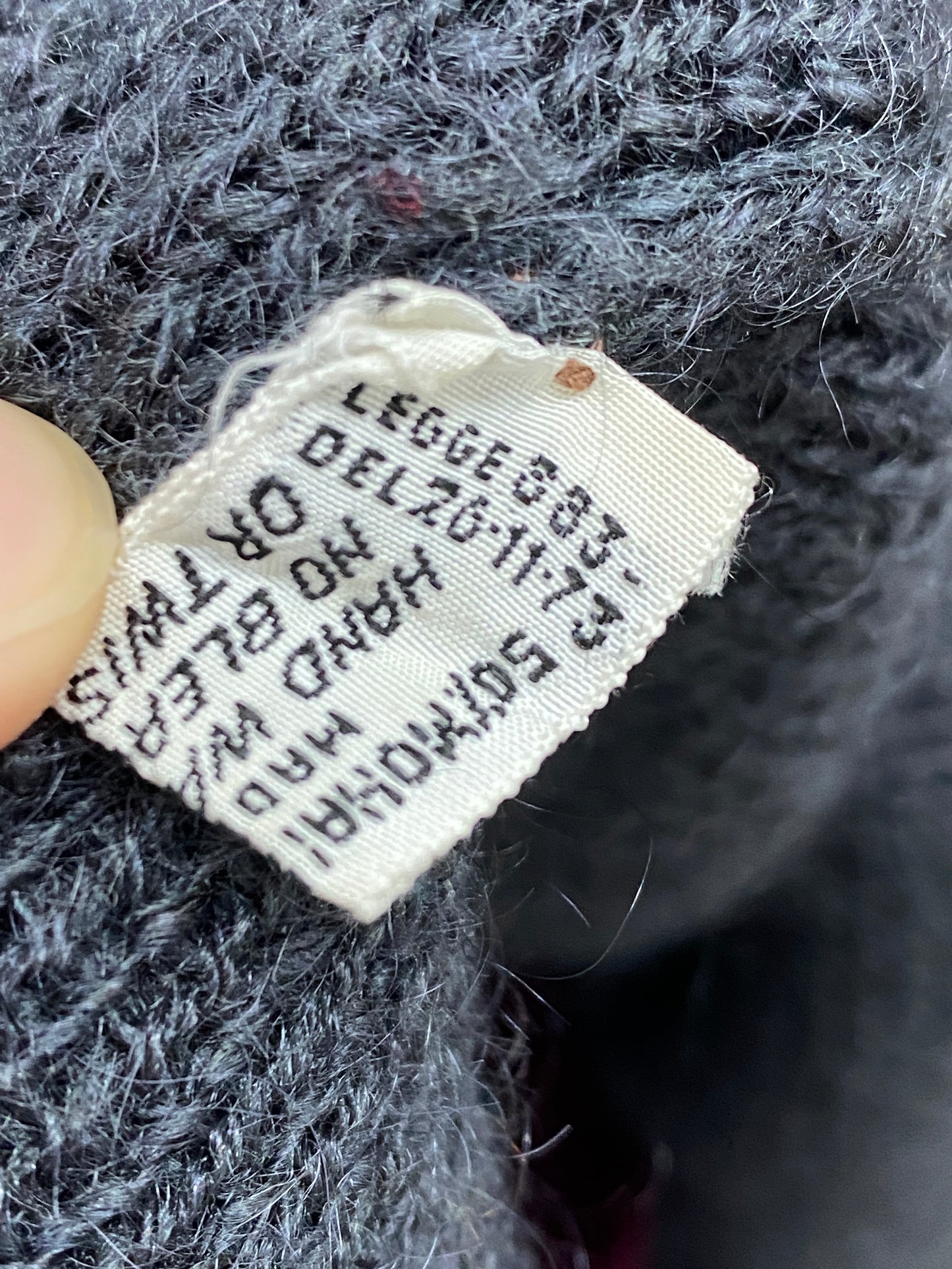YVES SAINT LAURENT wool pink and grey cardigan (L)