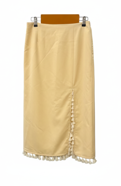 REJINA PYO beige skirt with slit (S)