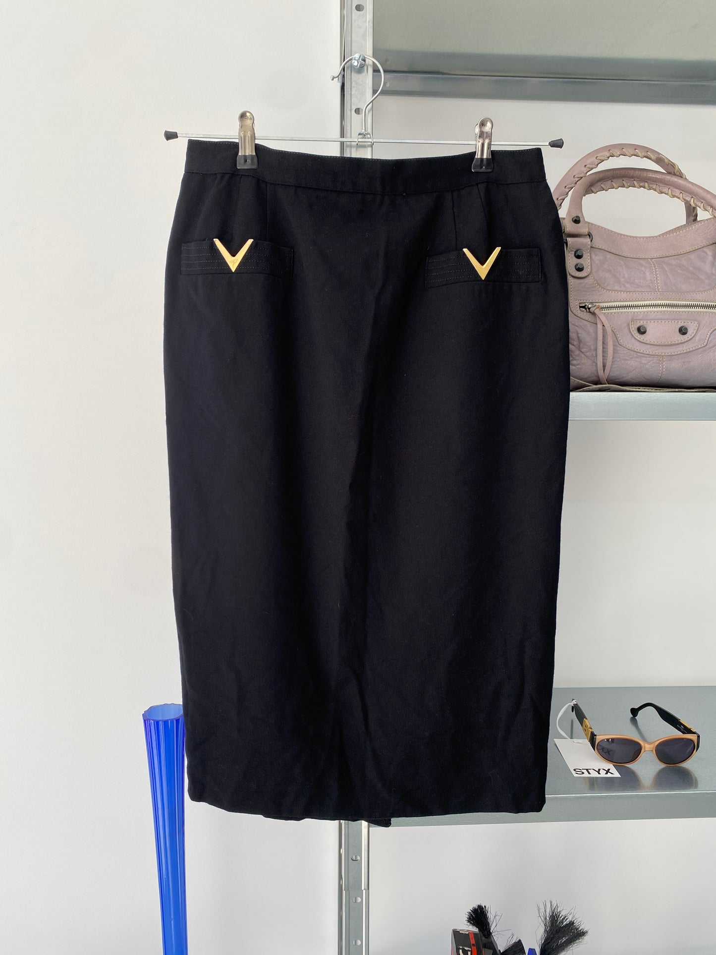 VALENTINO black pencil skirt (XL)