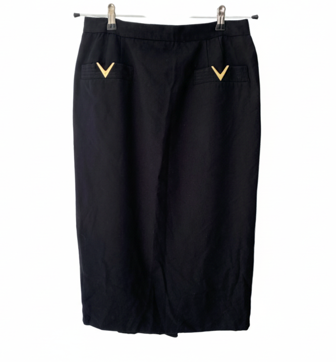 VALENTINO black pencil skirt (XL)