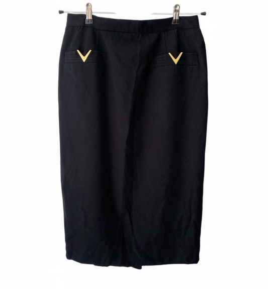 VALENTINO black pencil skirt (XL)