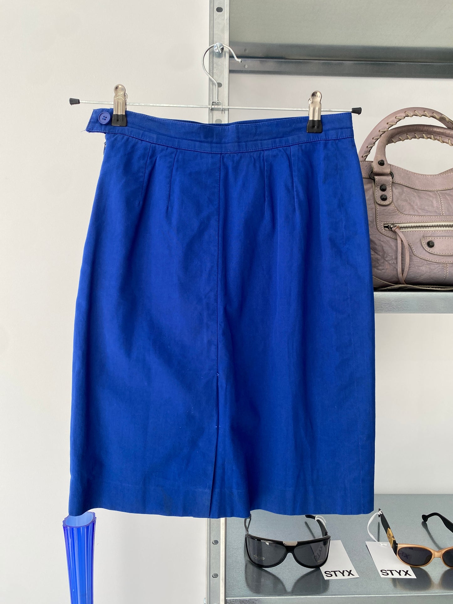YVES SAINT LAURENT cobalt blue skirt (S)