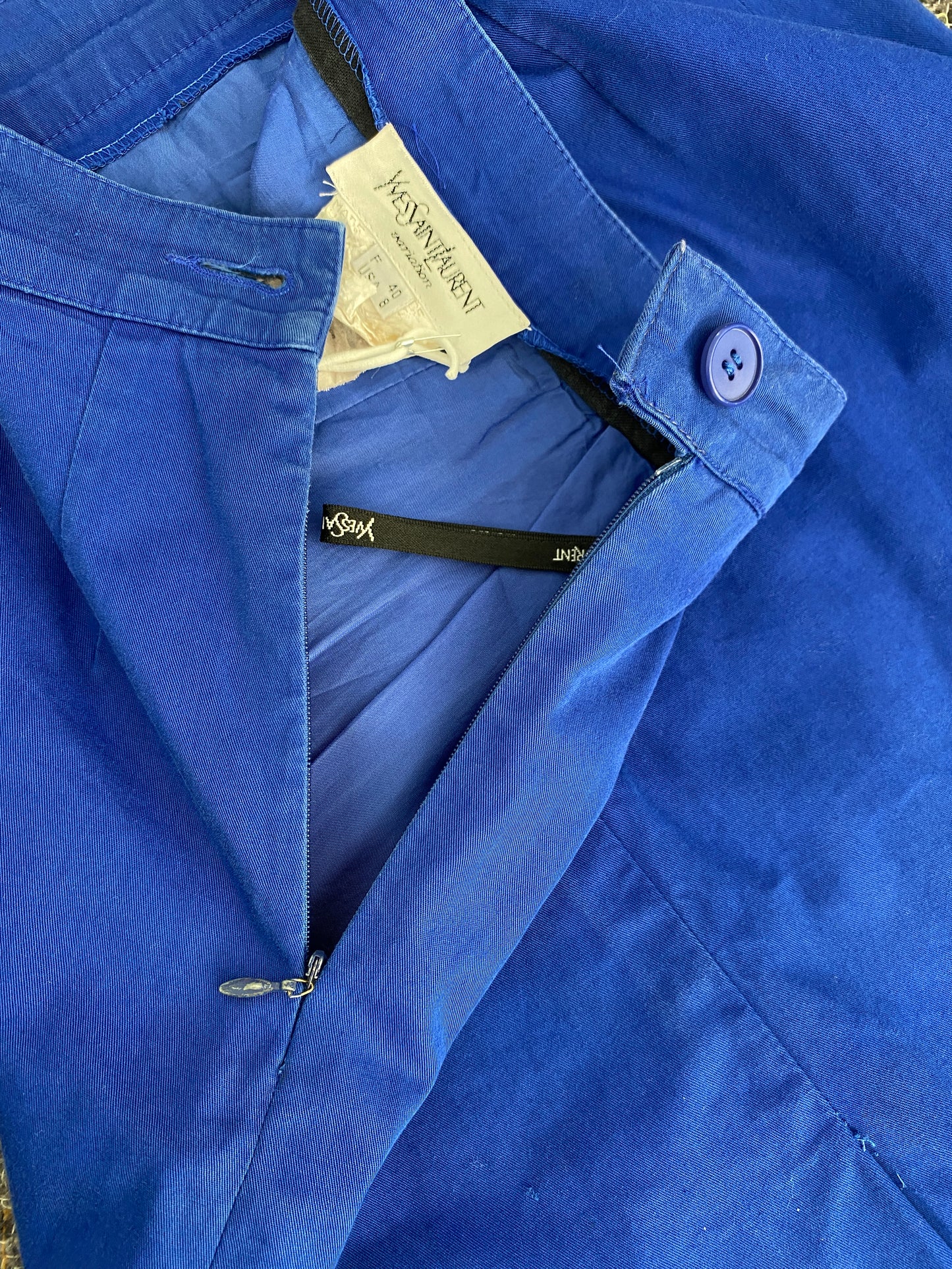 YVES SAINT LAURENT cobalt blue skirt (S)